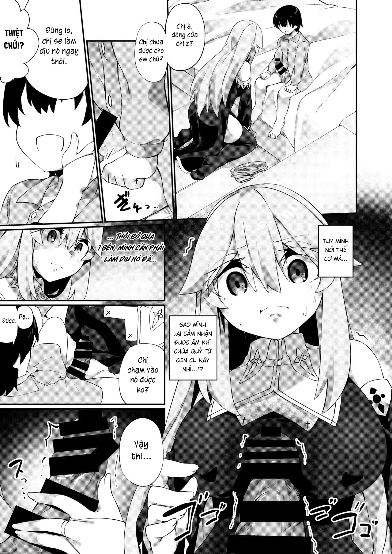 Đọc truyện hentai TS Sister, Kodomo no Tame ni Ganbarimasu ♀!! - Chap 2: Happy end.