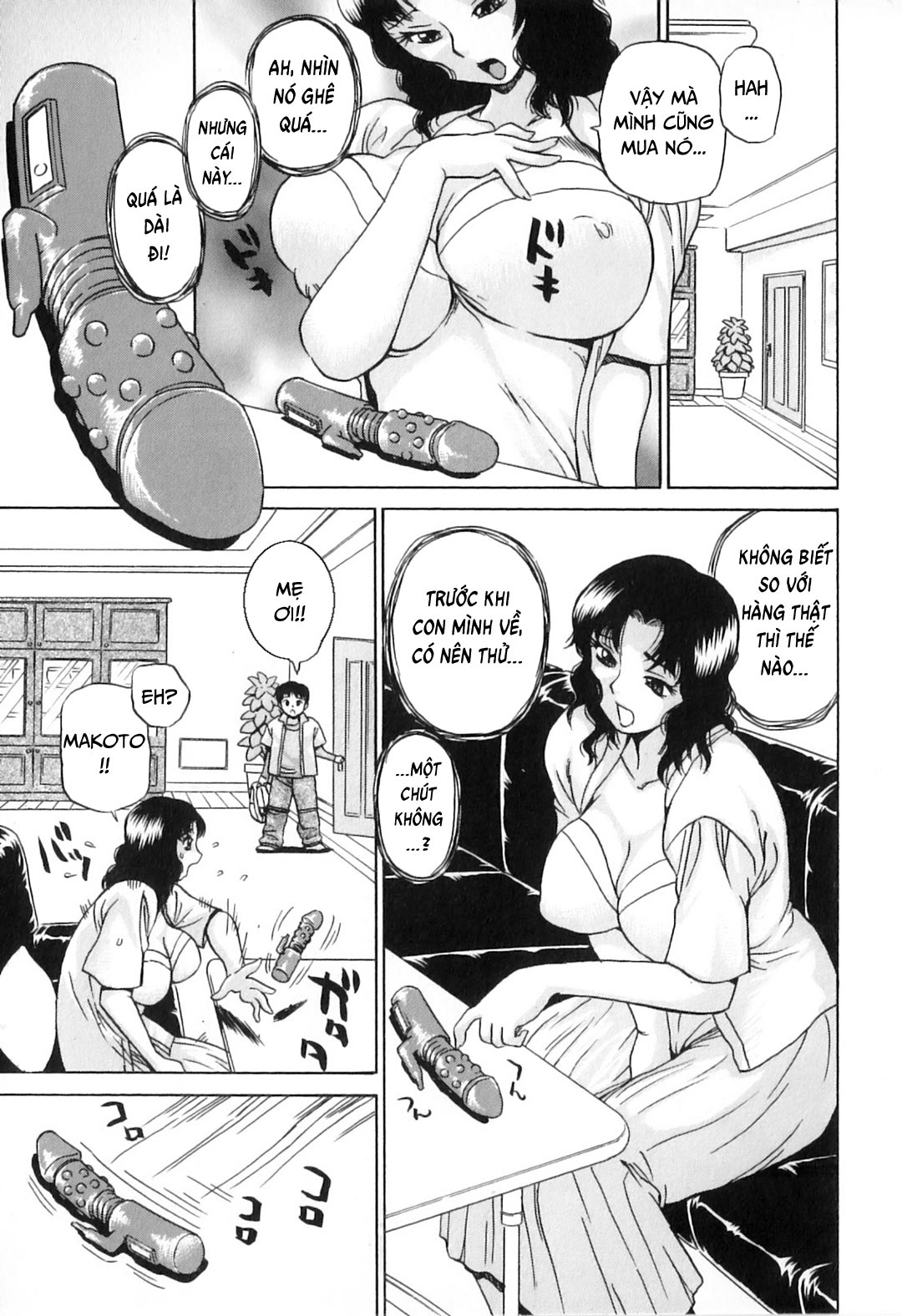 Đọc truyện hentai Khát khao mẹ và con trai - Chap 1 - Kết quả lần đầu thử máy rung
