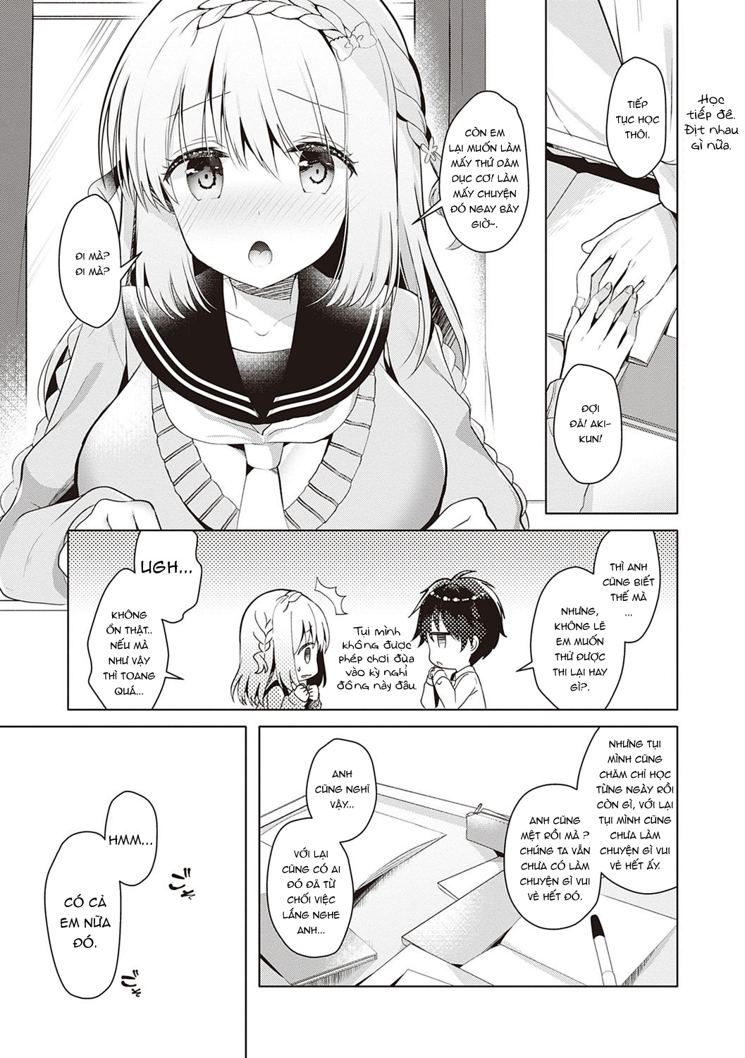 Đọc truyện hentai Osananajimi de Koibito no Kanojo to Shitai Koto Zenbu - Chap 5: Buổi học chung bí mật với người bạn thời thơ ấu