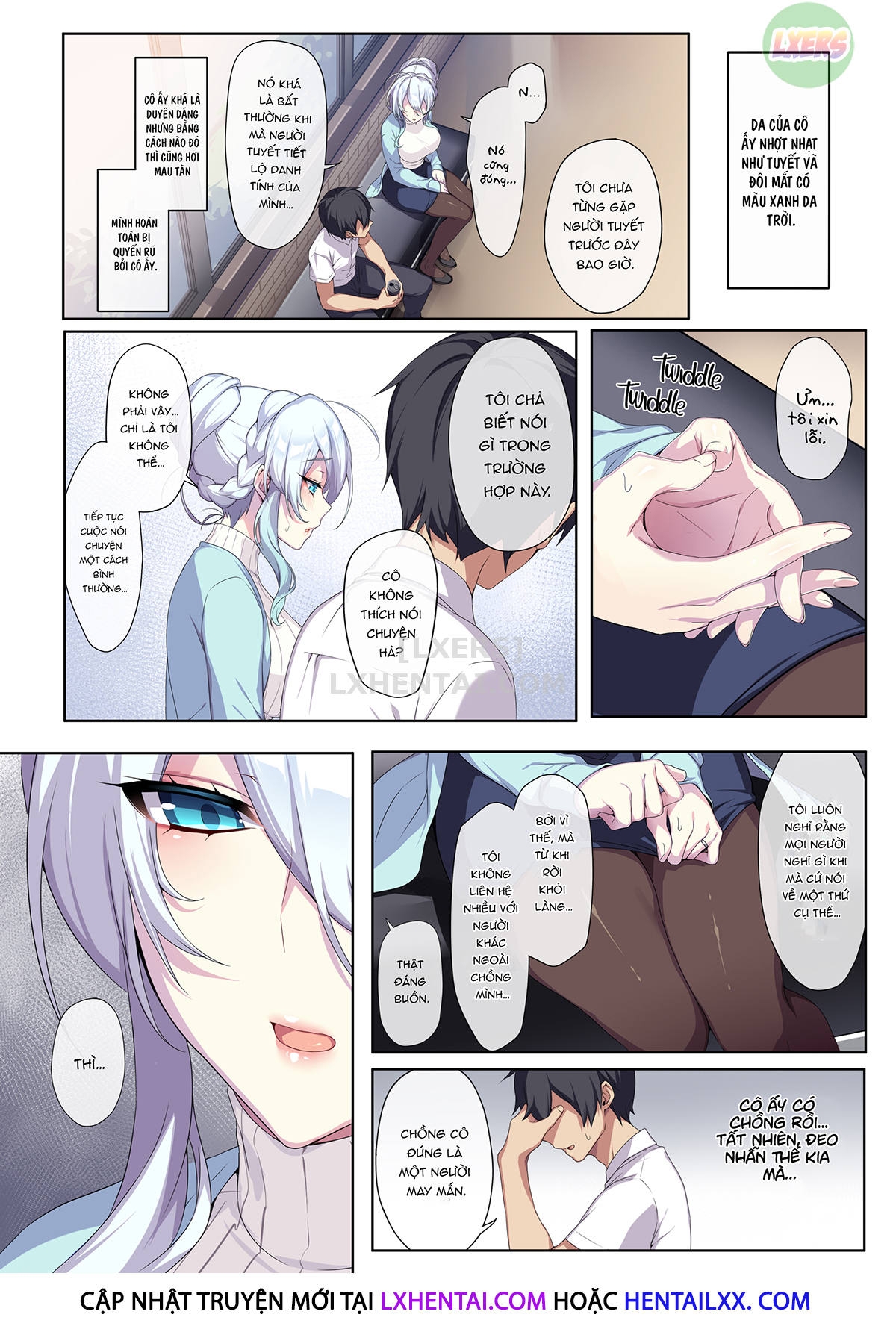 Đọc truyện hentai Hitozukiai Ga Nigate Na Miboujin No Yukionna-San To Noroi No Yubiwa - Oneshot - Không che