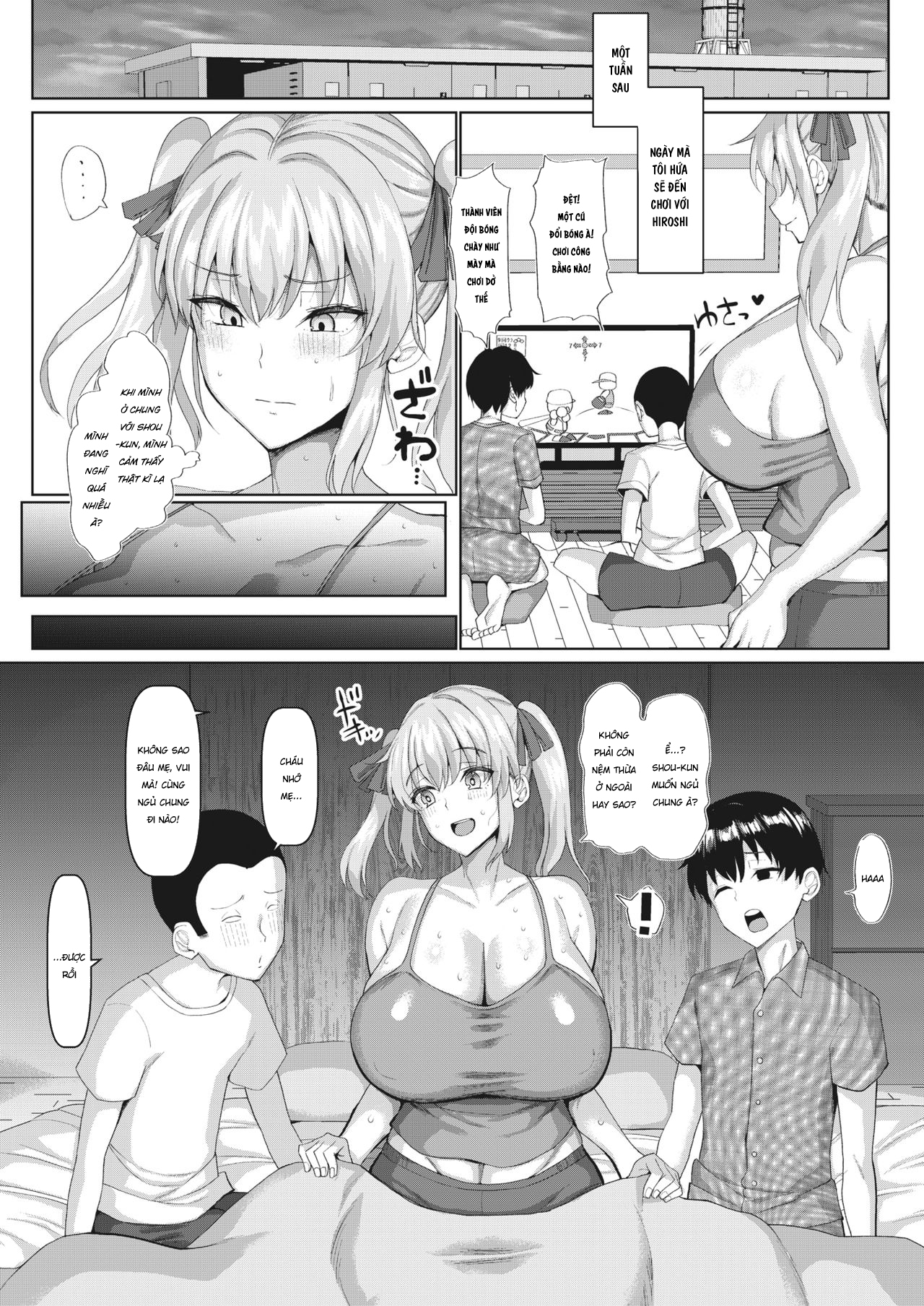 Đọc truyện hentai Mình dẫn bạn về nhà chơi, bạn địt luôn mẹ mình - Oneshot