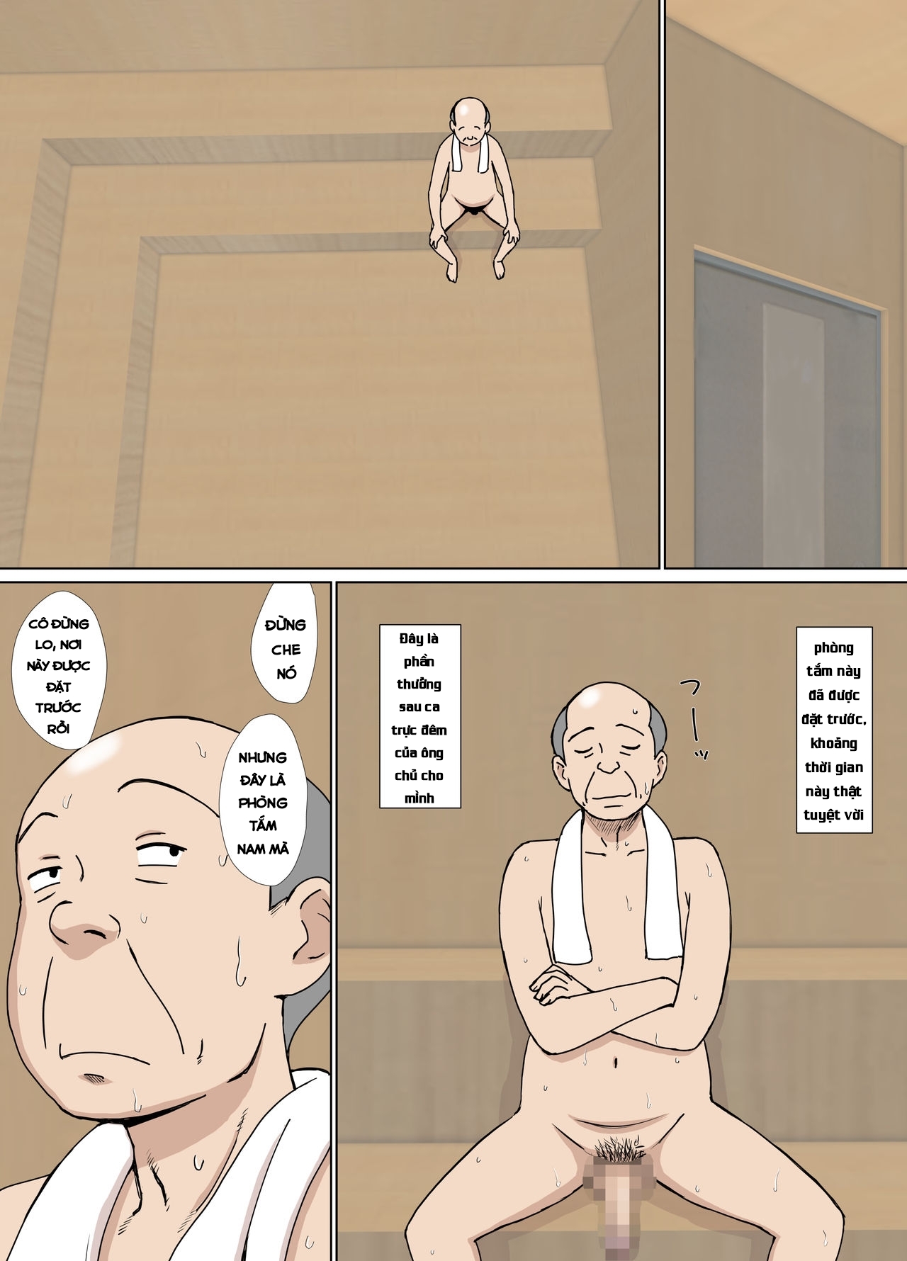 Đọc truyện hentai Iinari Tomodachi Mama o Sauna de Chichi Ijiri - Oneshot