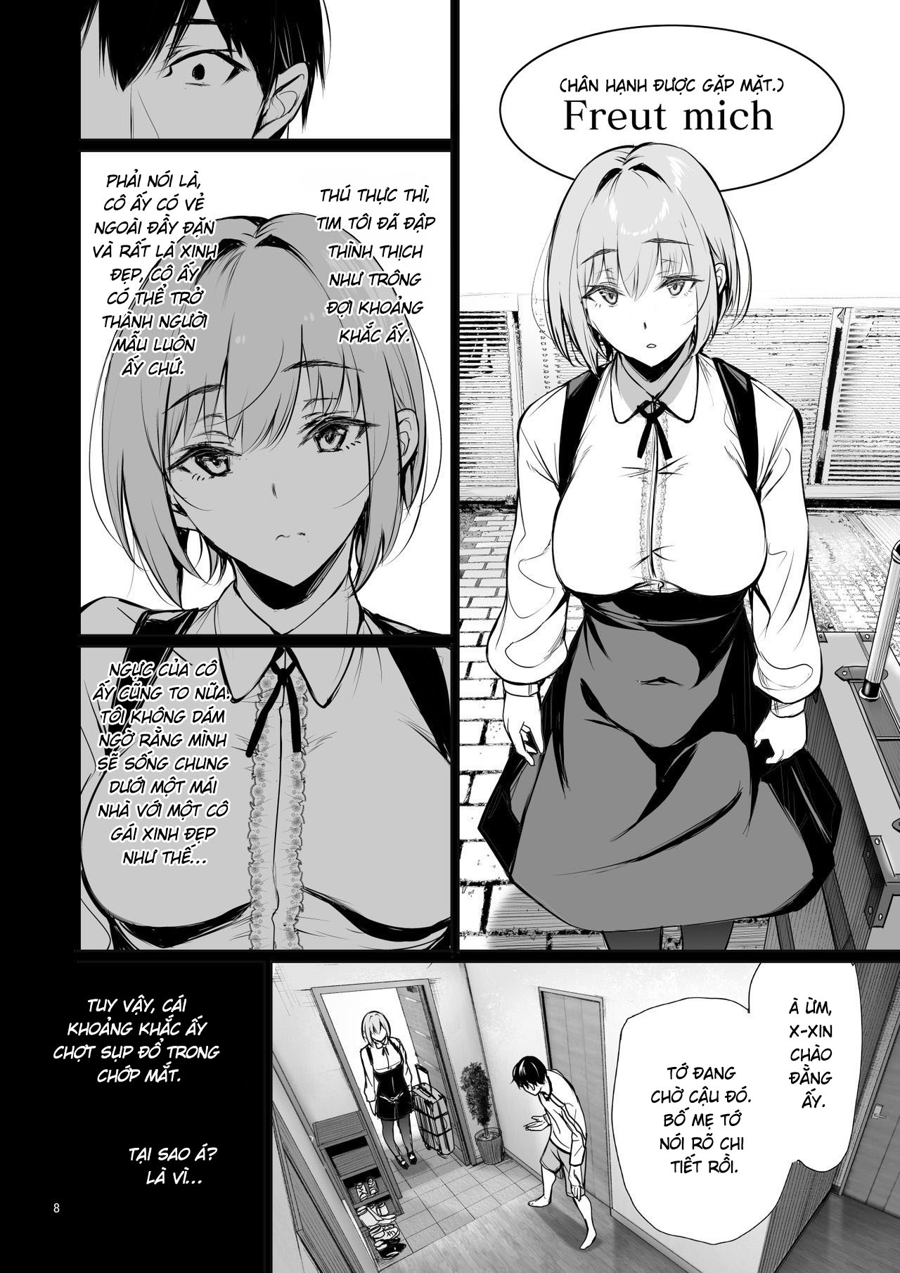 Đọc truyện hentai Homestay-chu no Doitsu Musume ga Issho ni Furo ni Haitte Kuru Wake - Oneshot
