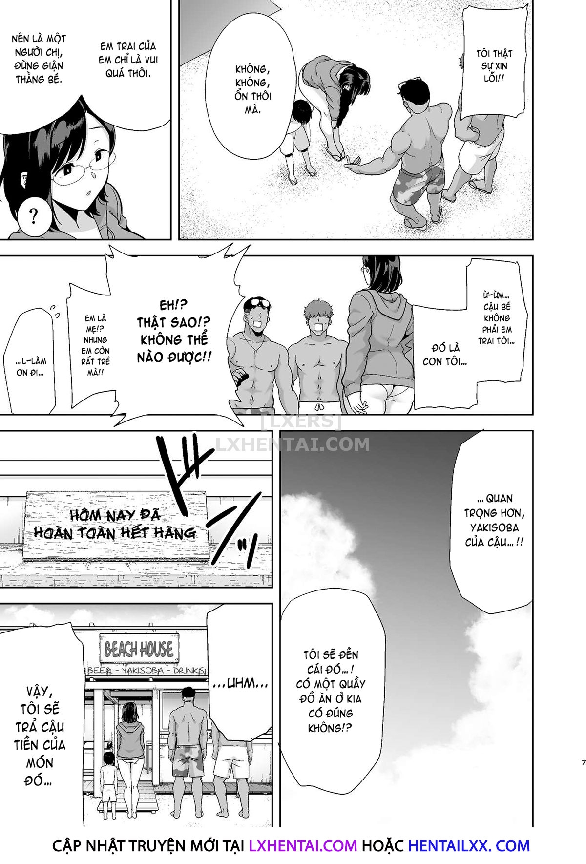 Đọc truyện hentai Natsuzuma ~Natsu, Ryokan, Nanpa Otoko-Tachi Ni Ochita Tsuma~ - Chap 1 - Có che