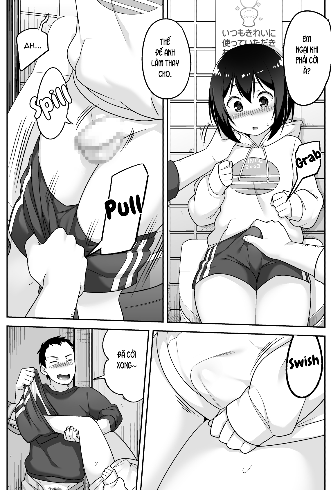 Đọc truyện hentai Anh bảo vệ may mắn và em học sinh xui xẻo. - Chap 5: Yêu anh, yêu em 3000.