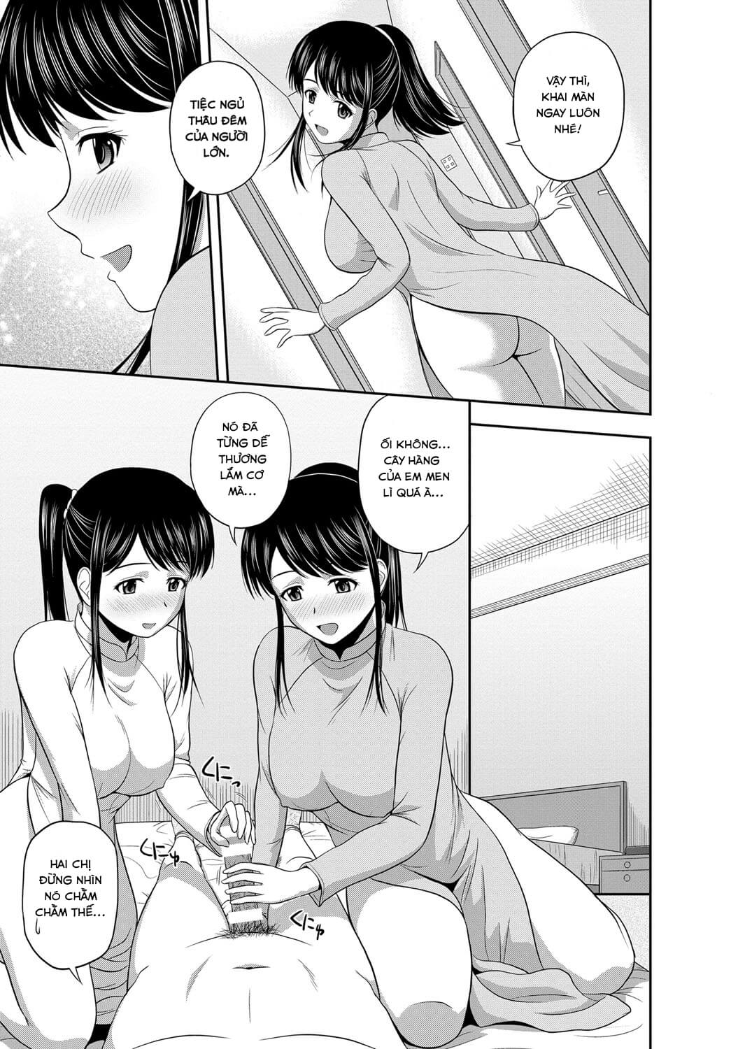 Đọc truyện hentai Tiệc Ngủ Qua Đêm Cùng Hai Chị Em Áo Dài - Oneshot