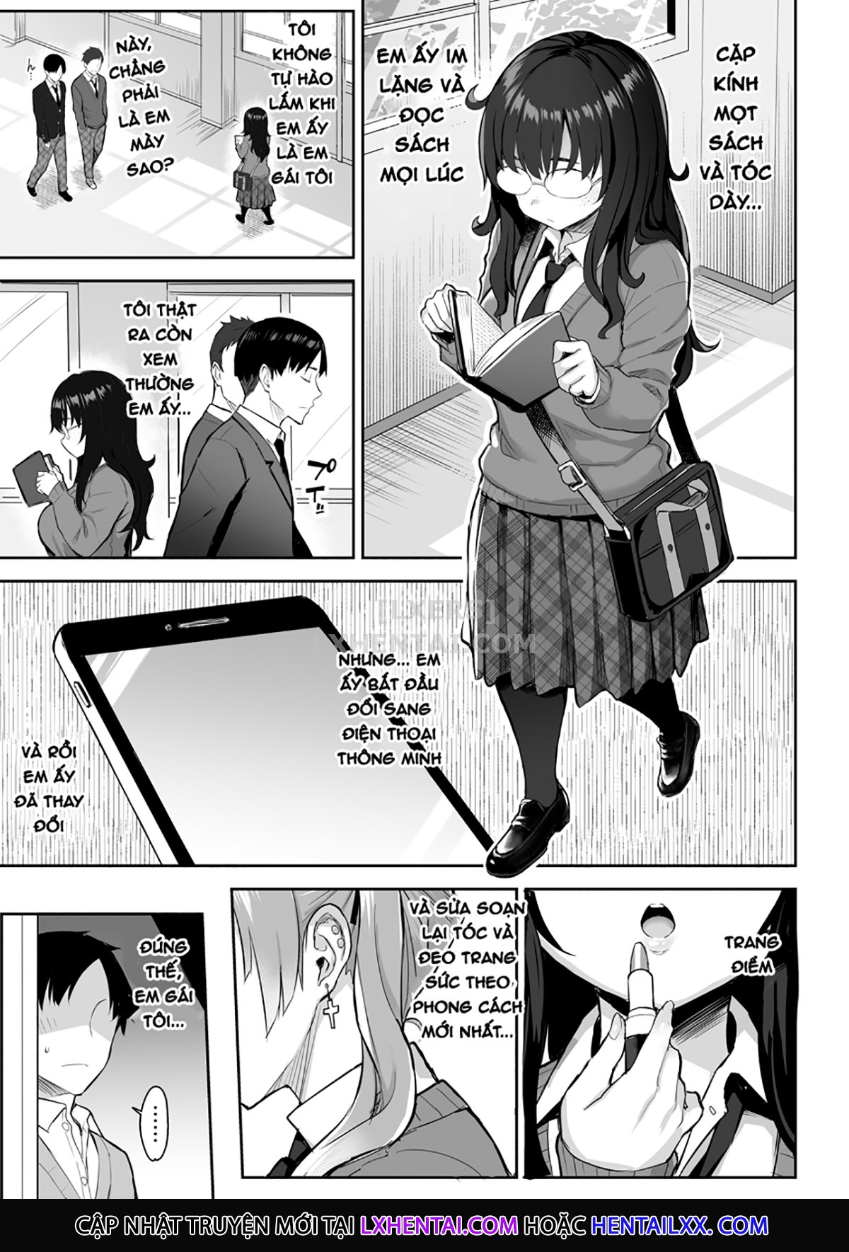 Đọc truyện hentai Moto InCha no Kyonyuu Yariman Imouto ga Erosugite, Onii-chan wa Mou...!! - Chap 1