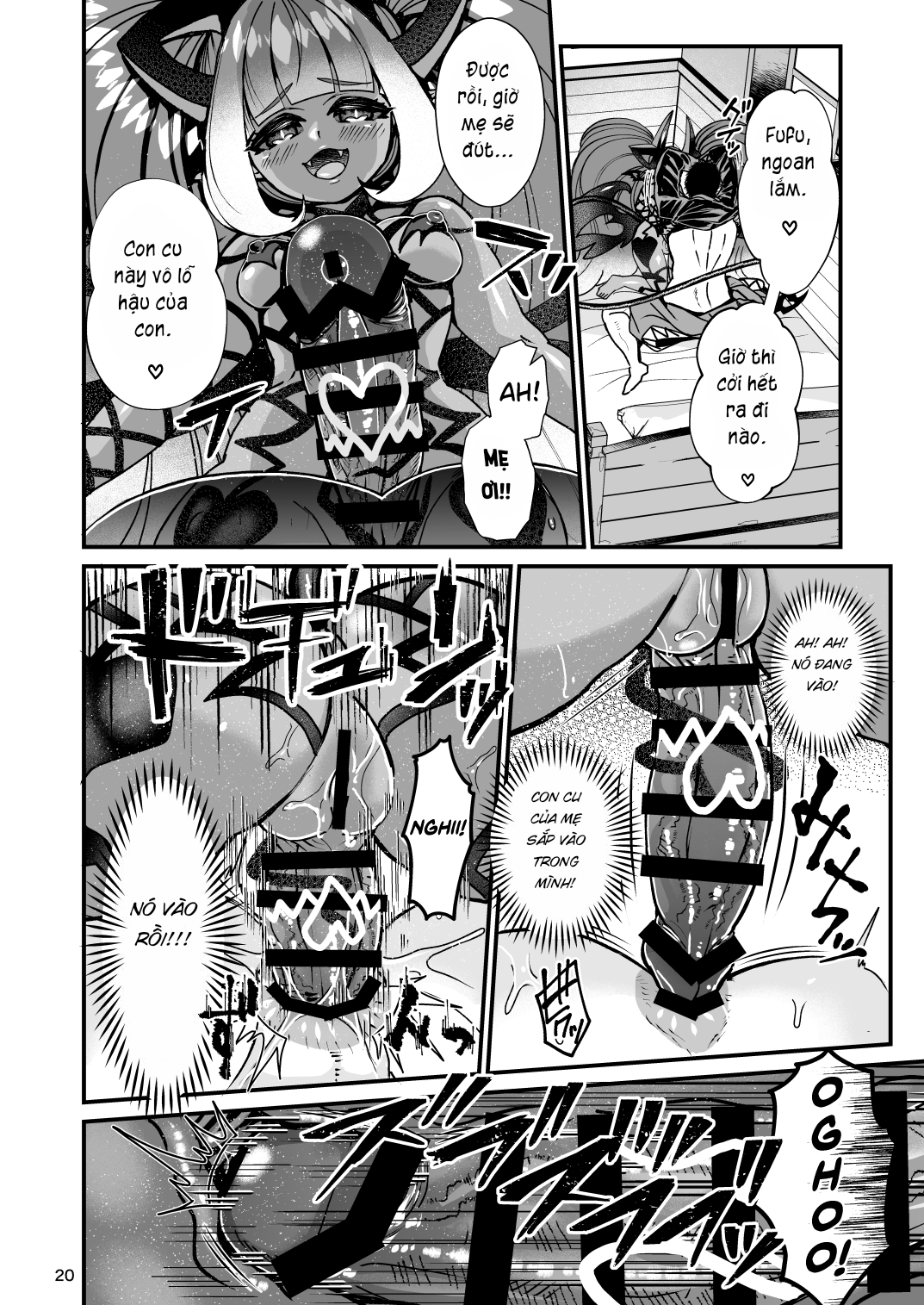 Đọc truyện hentai Futanari Devil Mama no Mesu ni Naru - Oneshot.