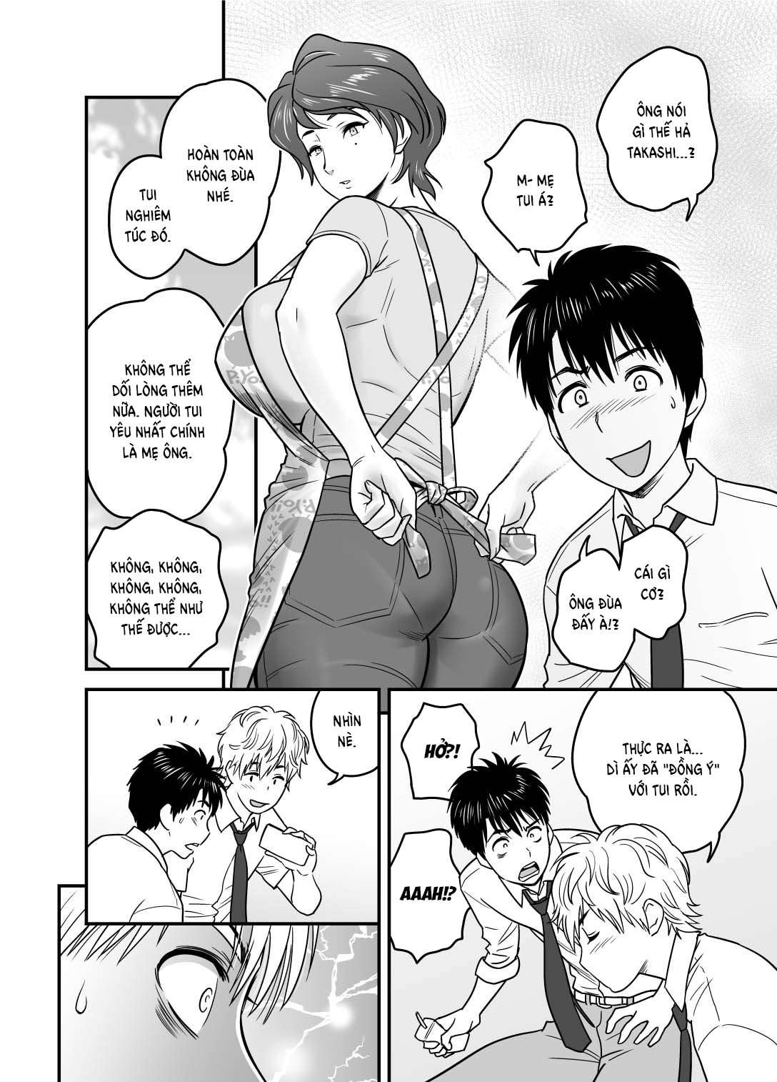 Đọc truyện hentai Vì mẹ tôi trở thành người yêu của bạn tôi - Oneshot