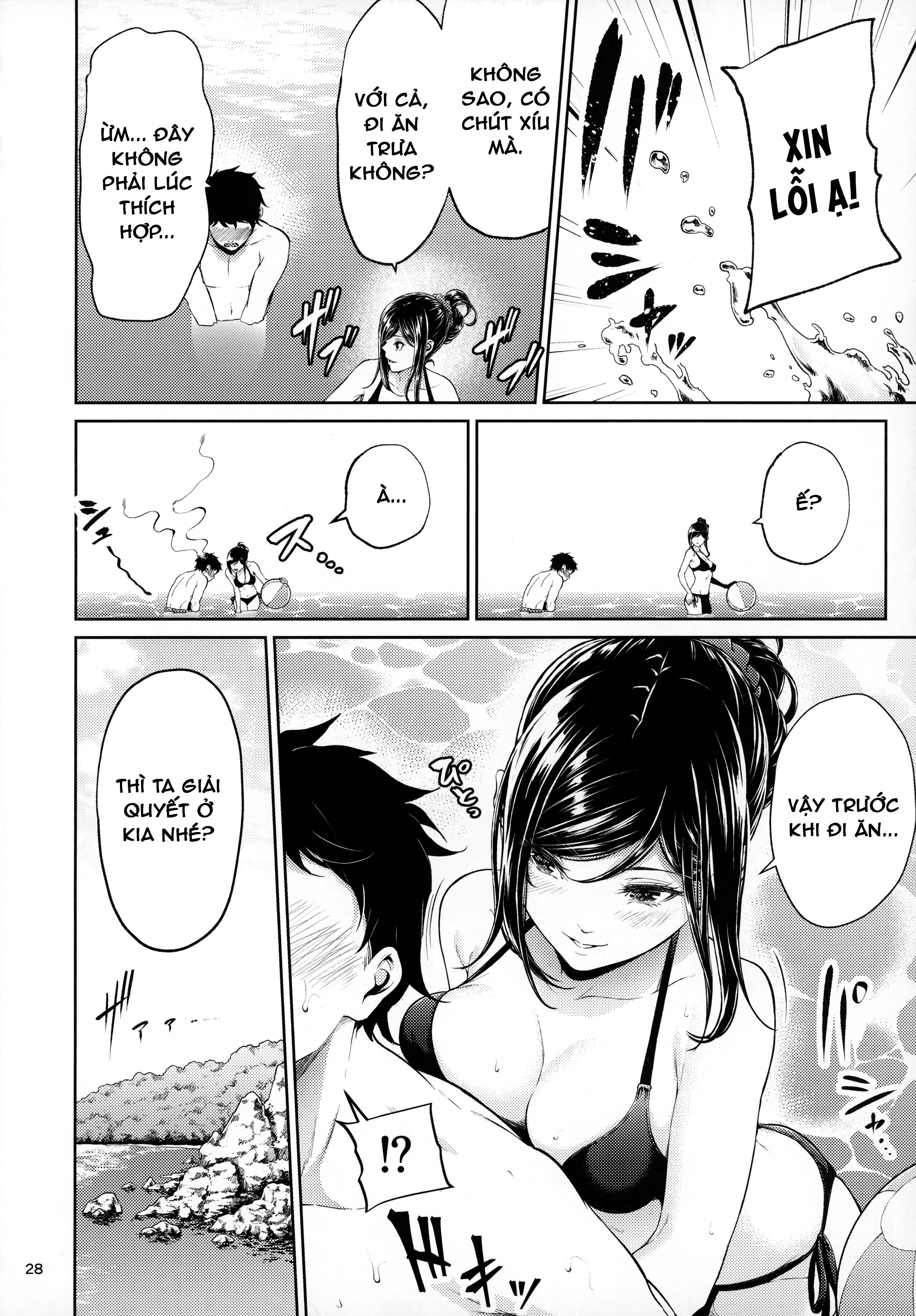 Đọc truyện hentai Tiền bối nơi công sở - Bãi biển và lần đầu