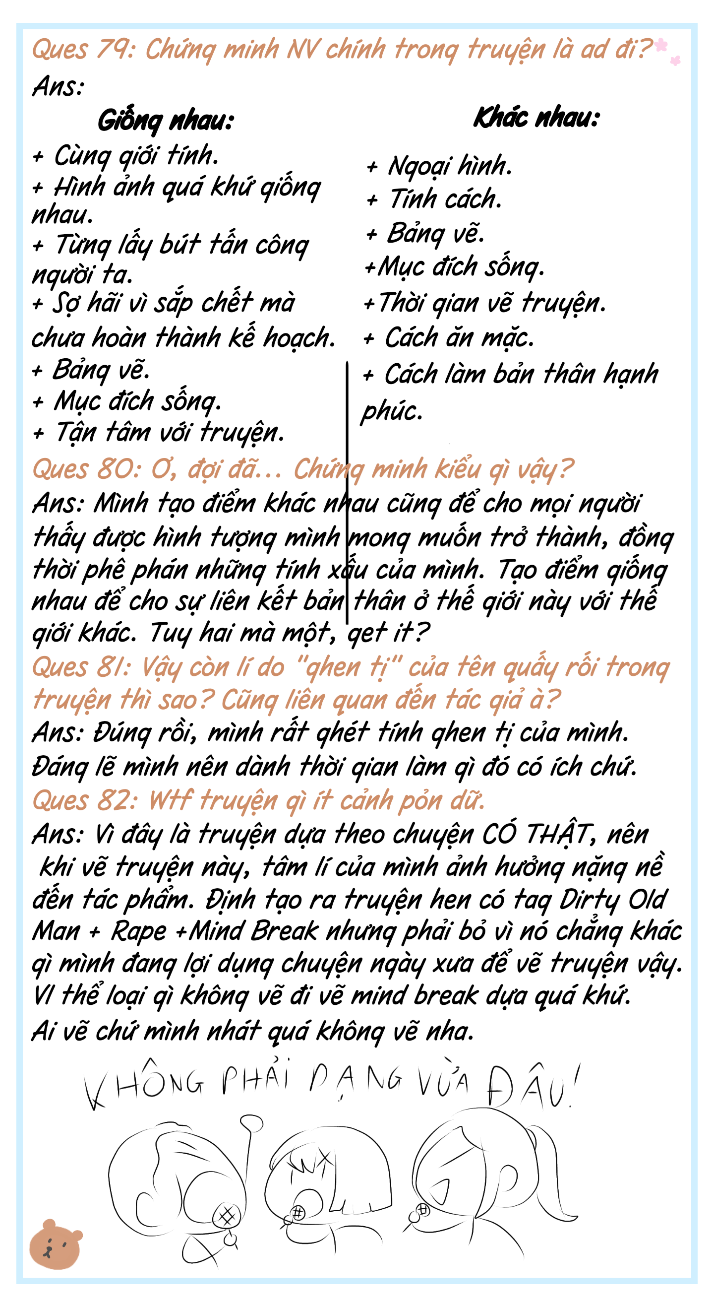 Đọc truyện hentai Never Forget, Never Forgive - Q n A (Tự hỏi tự trả lời)