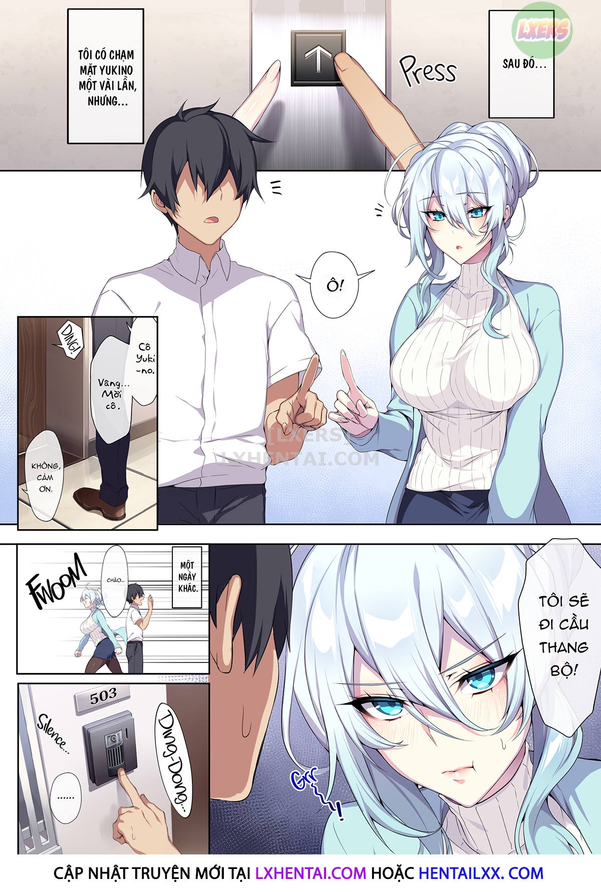 Đọc truyện hentai Hitozukiai Ga Nigate Na Miboujin No Yukionna-San To Noroi No Yubiwa - Oneshot - Không che