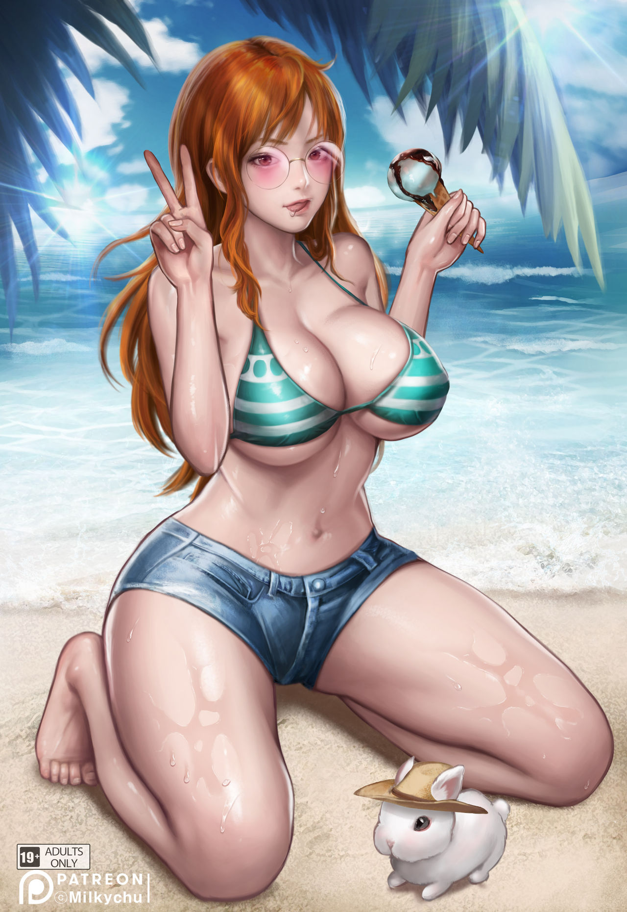 Đọc truyện hentai Nami blowjob on the beach - Chap 1: Mặc đồ