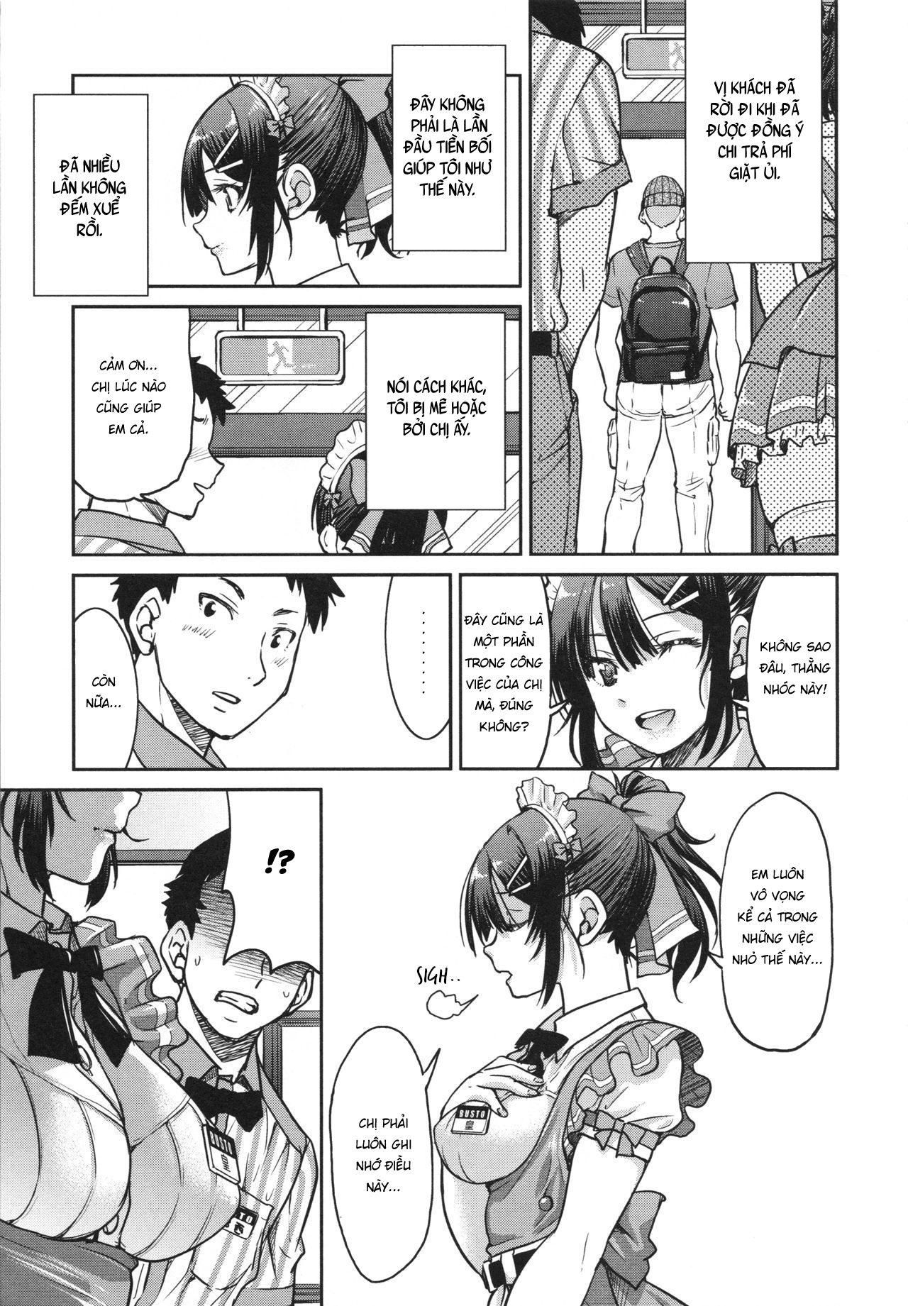 Đọc truyện hentai Toretate Famiresu Senpai wo Gyuutto Shibatta Gochisou Don - Oneshot