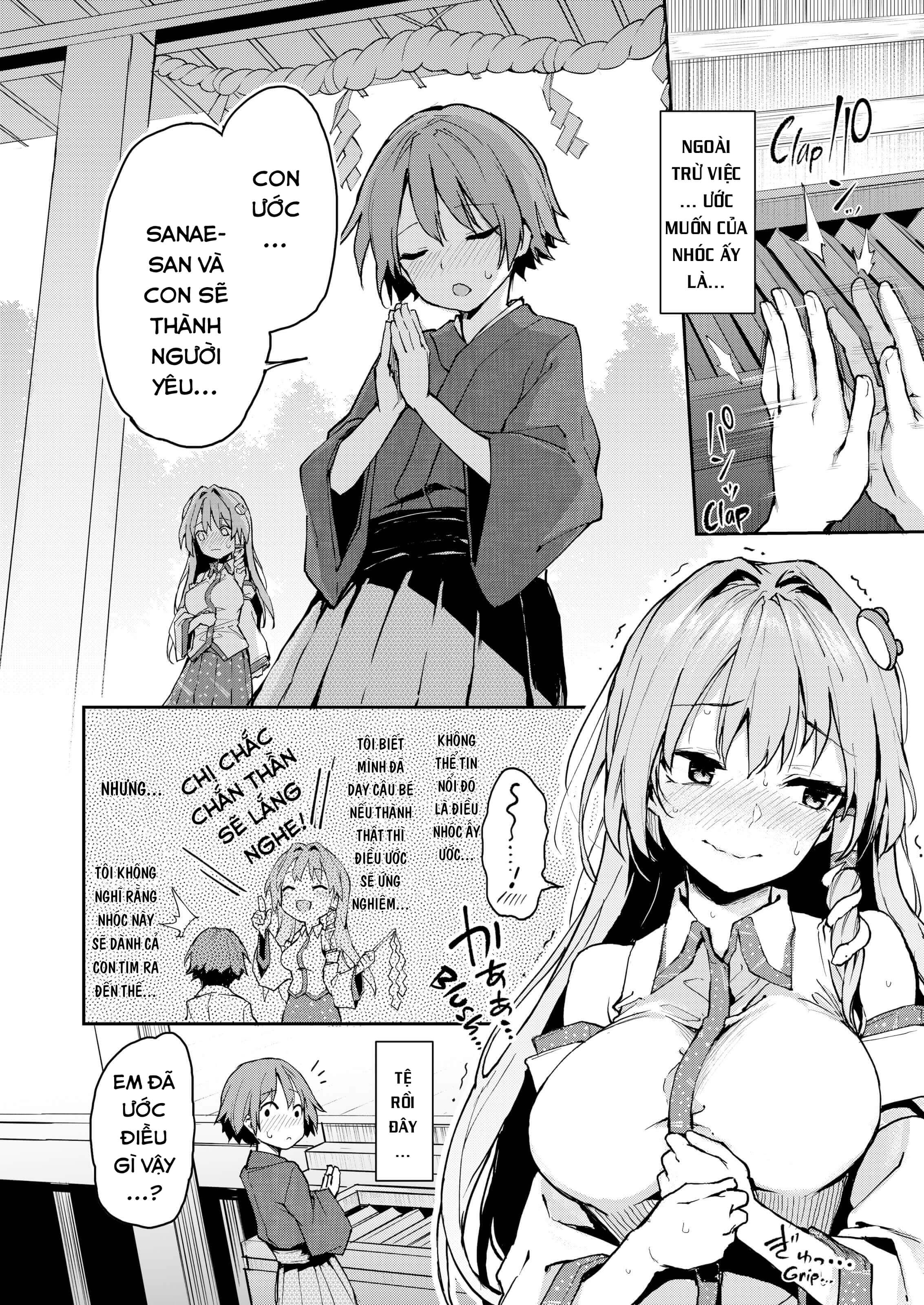 Đọc truyện hentai Ohyakudo Jouzu no Sanae-san (Touhou Project) - Oneshot