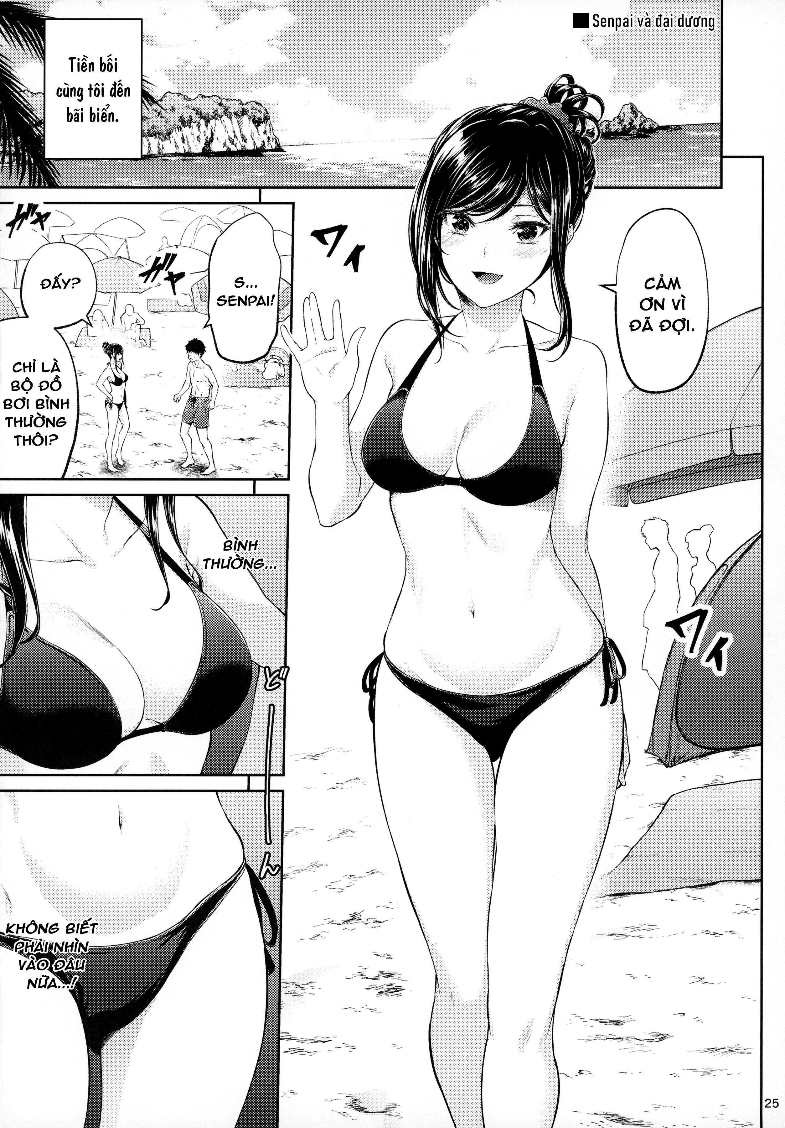 Đọc truyện hentai Tiền bối nơi công sở - Bãi biển và lần đầu