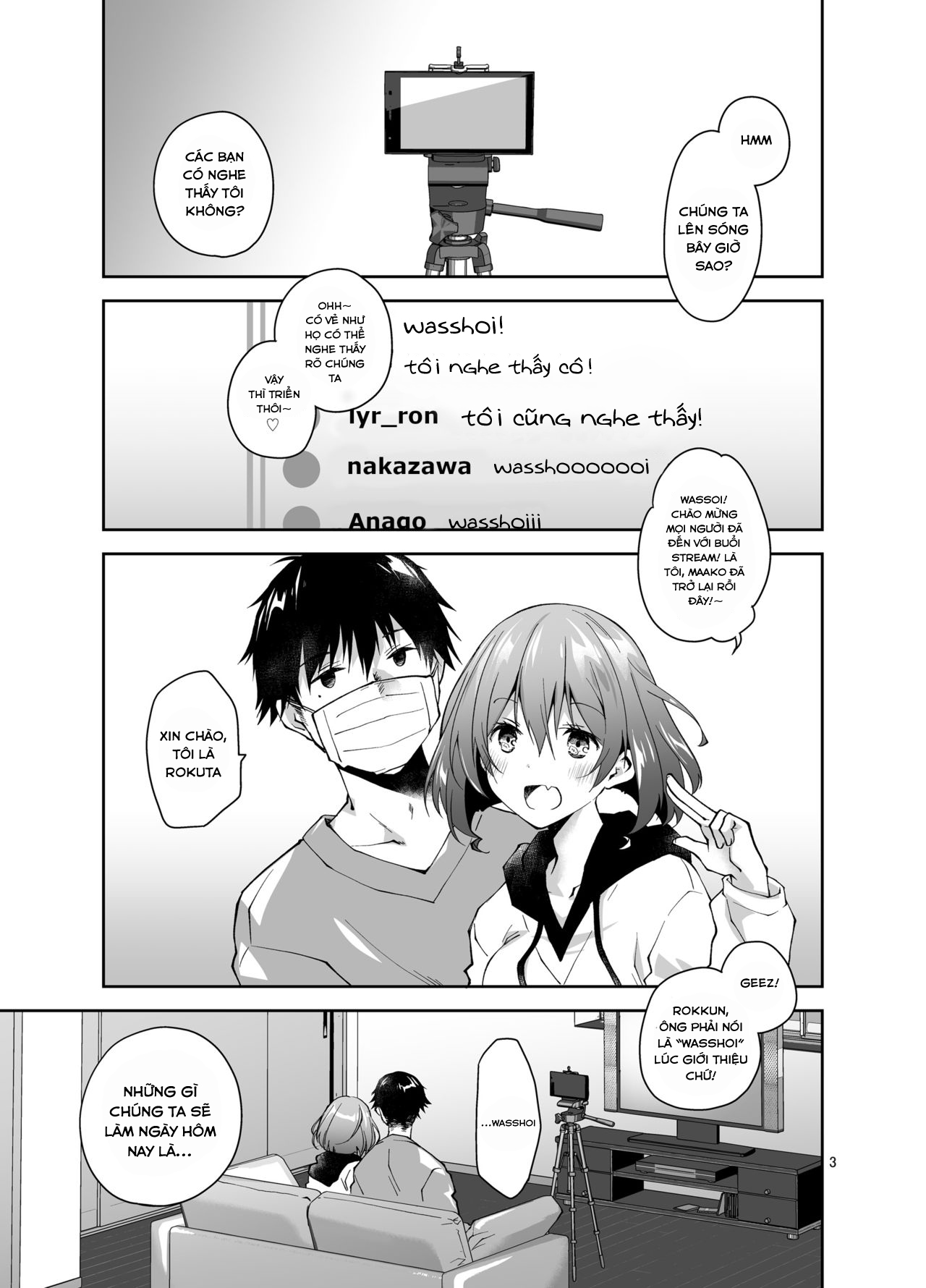 Đọc truyện hentai Nama de Haishin Yattemasu - Chap 1