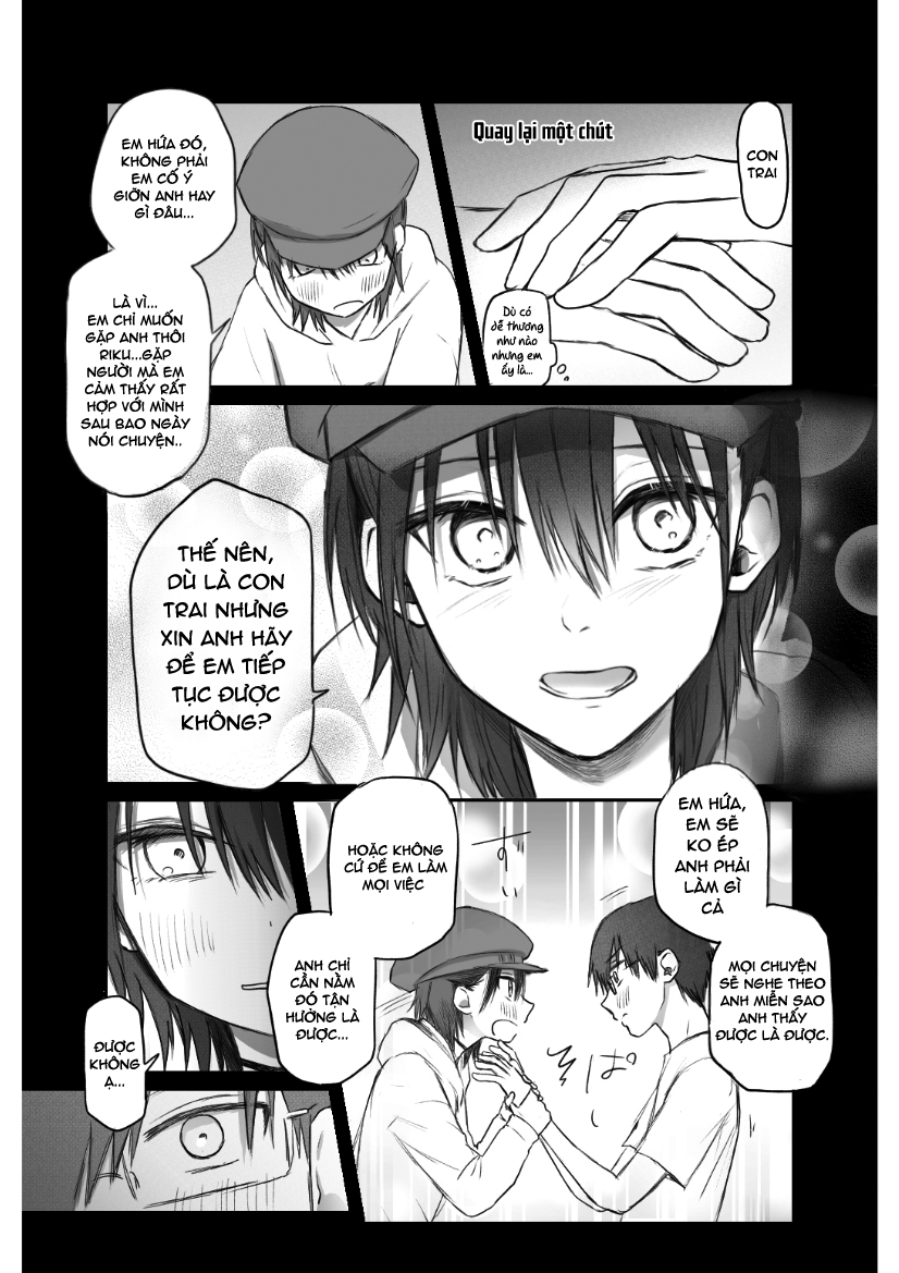 Đọc truyện hentai Hẹn hò qua mạng - tôi bị ép khô bởi một em trap hệ M - Oneshot