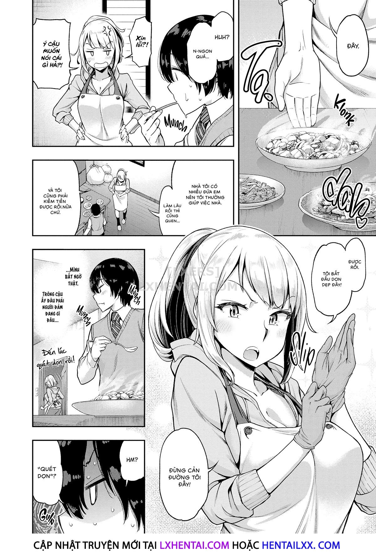 Đọc truyện hentai Holesome Gals!!! - Chap 7 - My Classmate is a Slutty Housekeeper!?