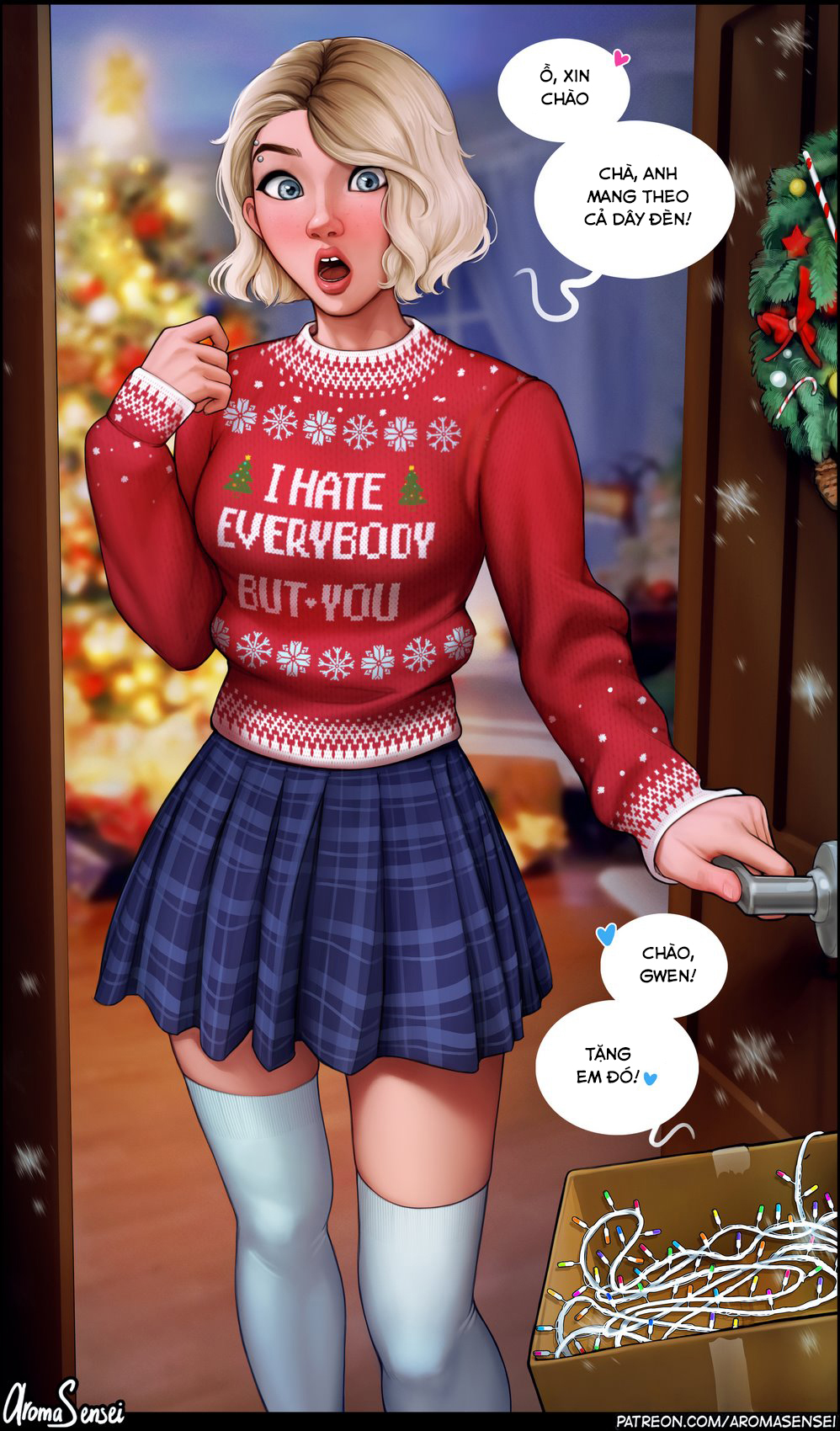 Đọc truyện hentai Gwen celebrates Christmas! - Oneshot