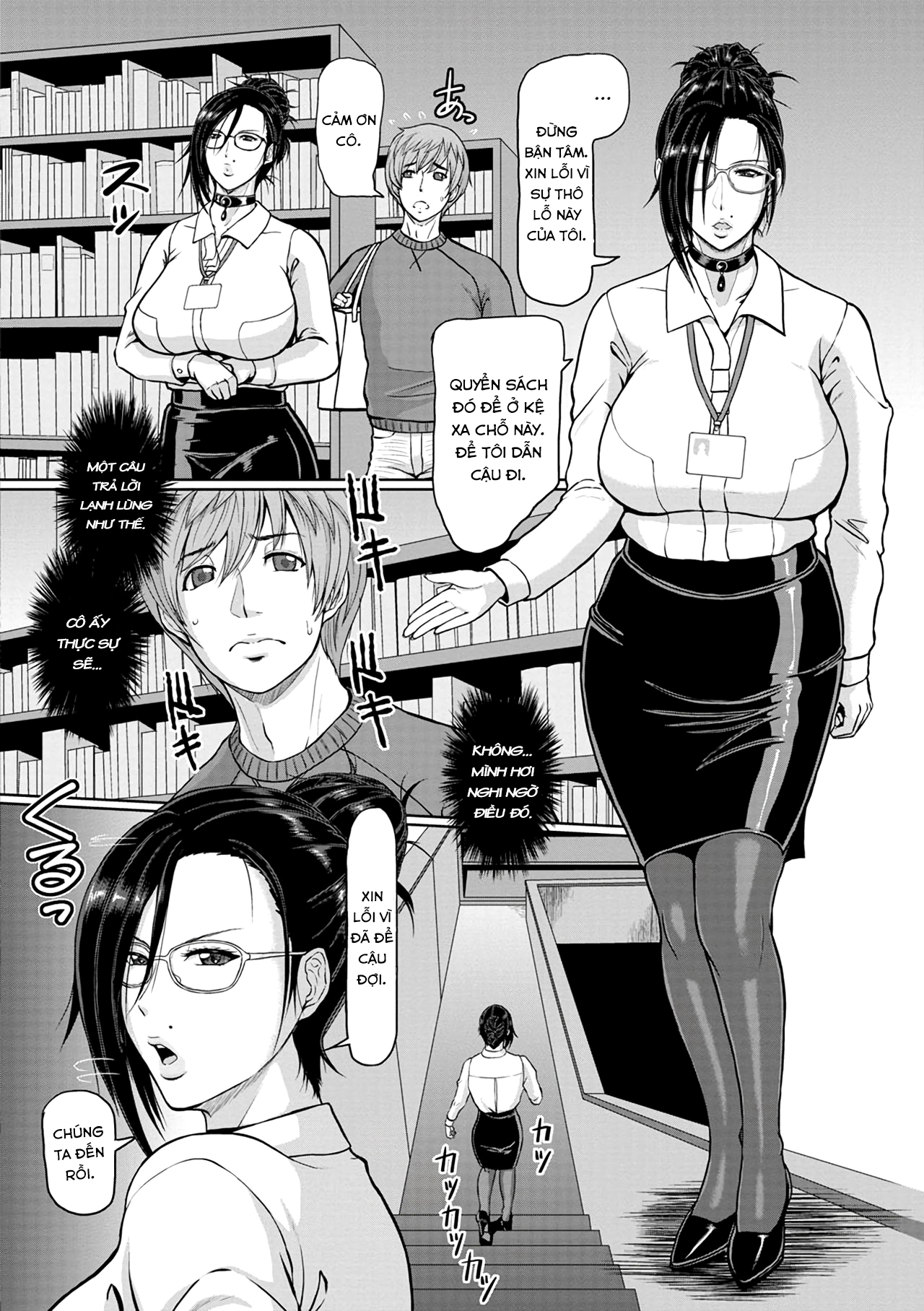 Đọc truyện hentai The Mature Pervert Lady in the Library - Oneshot