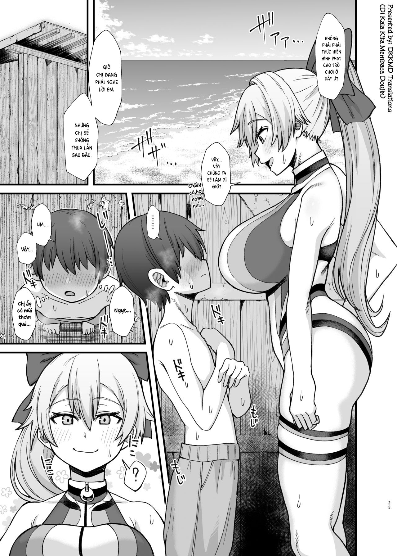Đọc truyện hentai Tomoe Gozen ga Shota ni Batsu Game Sareru Hanashi - Oneshot