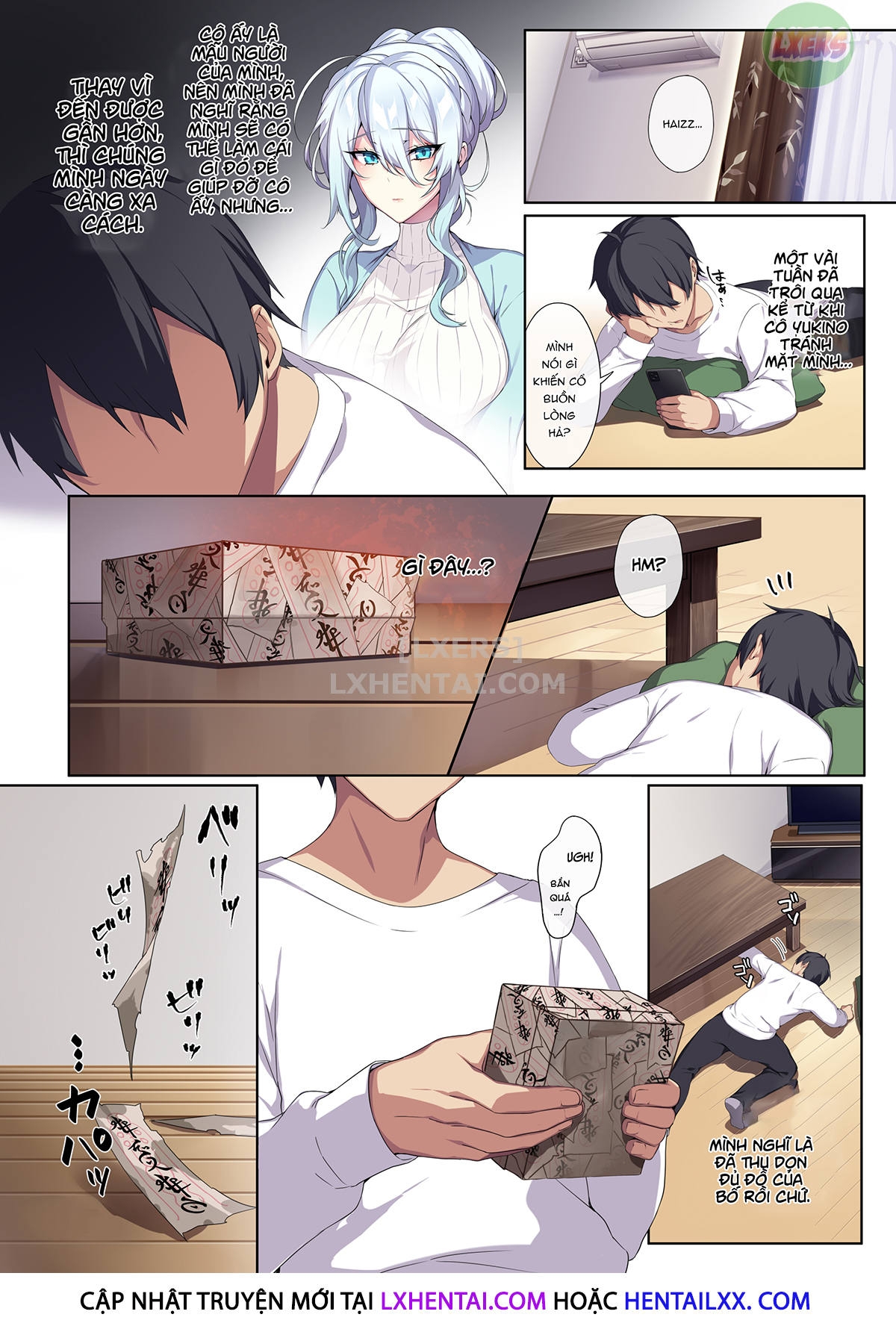 Đọc truyện hentai Hitozukiai Ga Nigate Na Miboujin No Yukionna-San To Noroi No Yubiwa - Oneshot - Không che