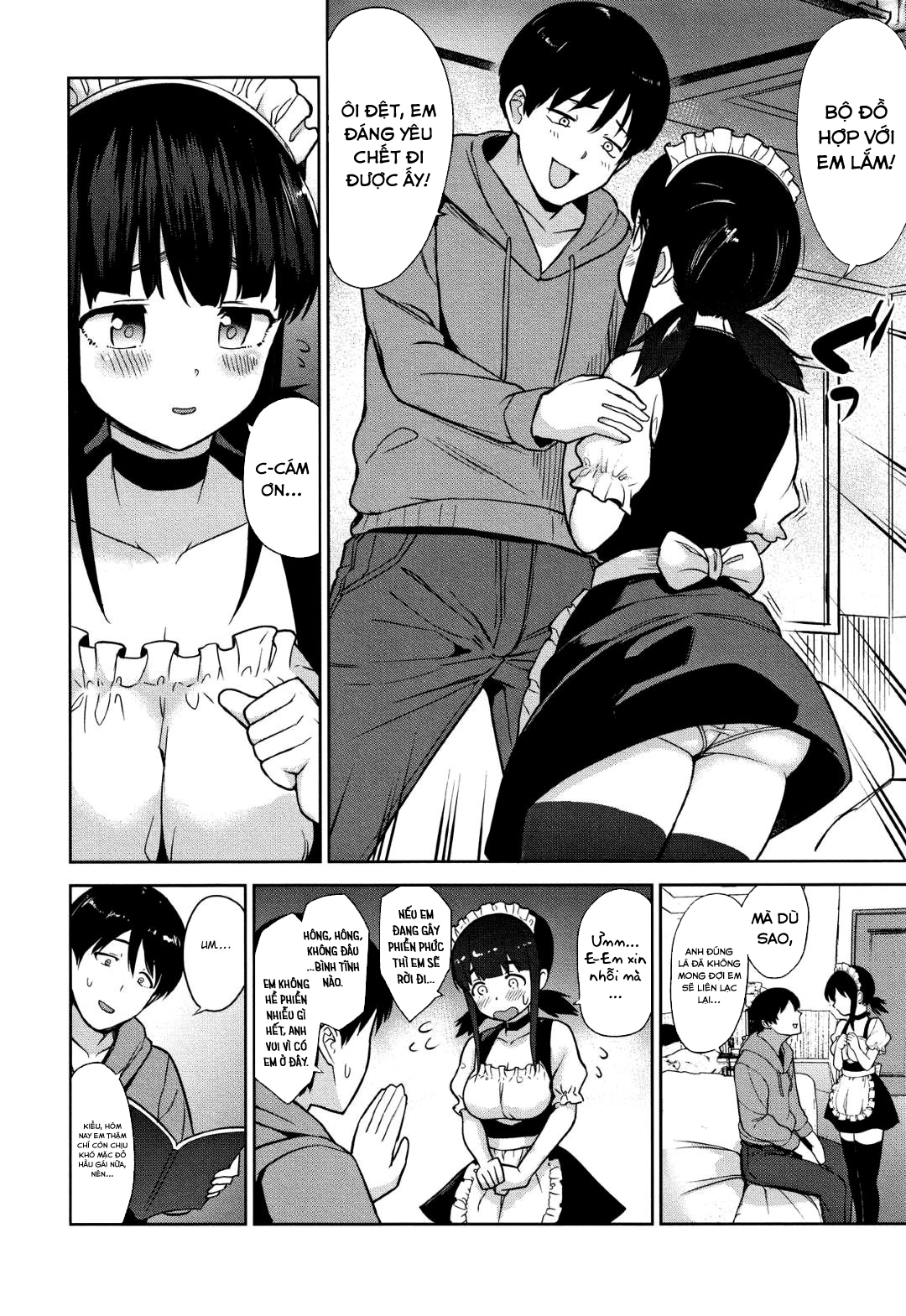 Đọc truyện hentai Tôi bắt được 1 cô gái dễ thương nhìn trộm cuốn sách tôi vứt đi - Chap 03: Nàng hầu gái dâm đãng