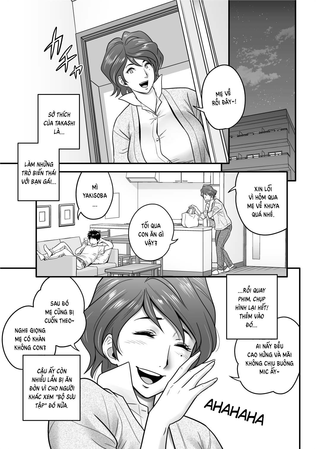 Đọc truyện hentai Vì mẹ tôi trở thành người yêu của bạn tôi - Oneshot