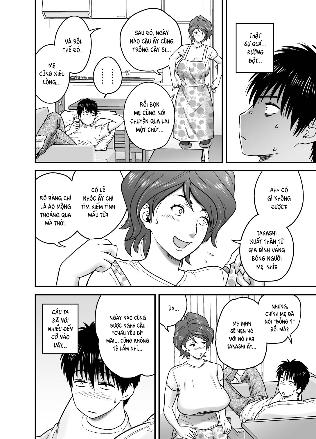 Đọc truyện hentai Vì mẹ tôi trở thành người yêu của bạn tôi - Oneshot