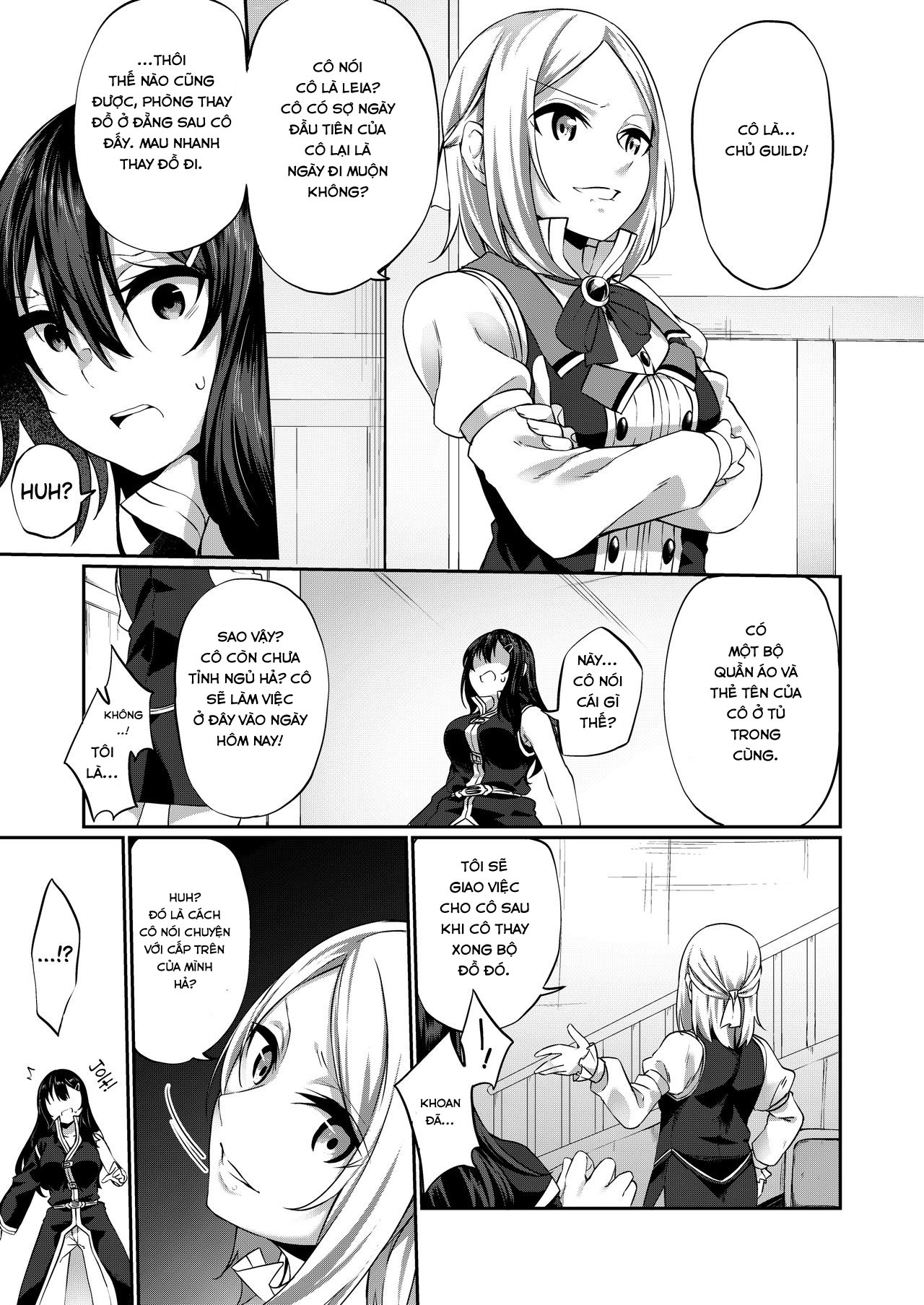 Đọc truyện hentai Ranbou Yuusha ga Bouken-sha Gild no Uketsuke jou ni Natte Shiawase ni Naru Hanashi - Chap 1