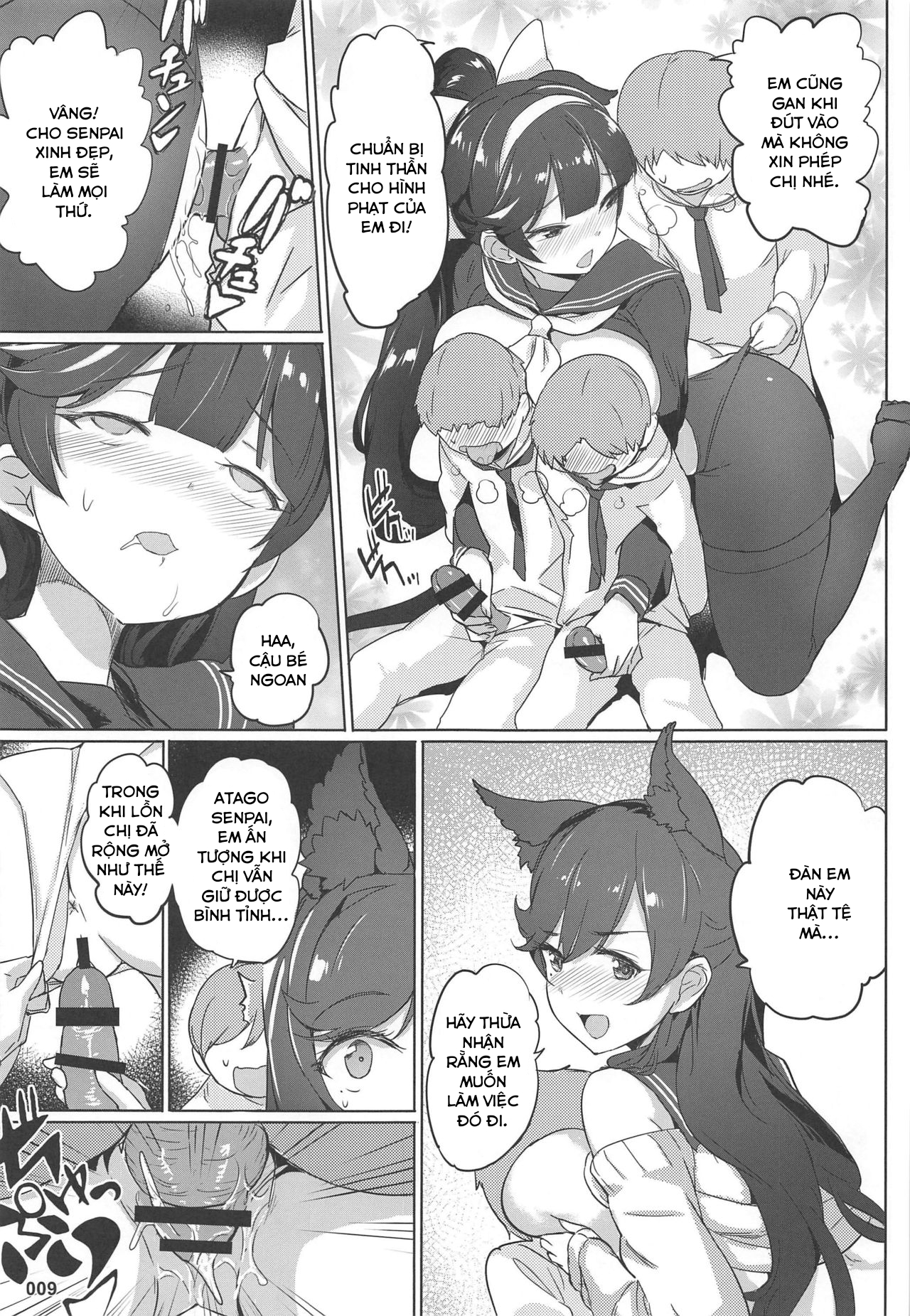 Đọc truyện hentai Takao to Atago Senpai no Ijime Ninmu (Azur Lane) - Oneshot