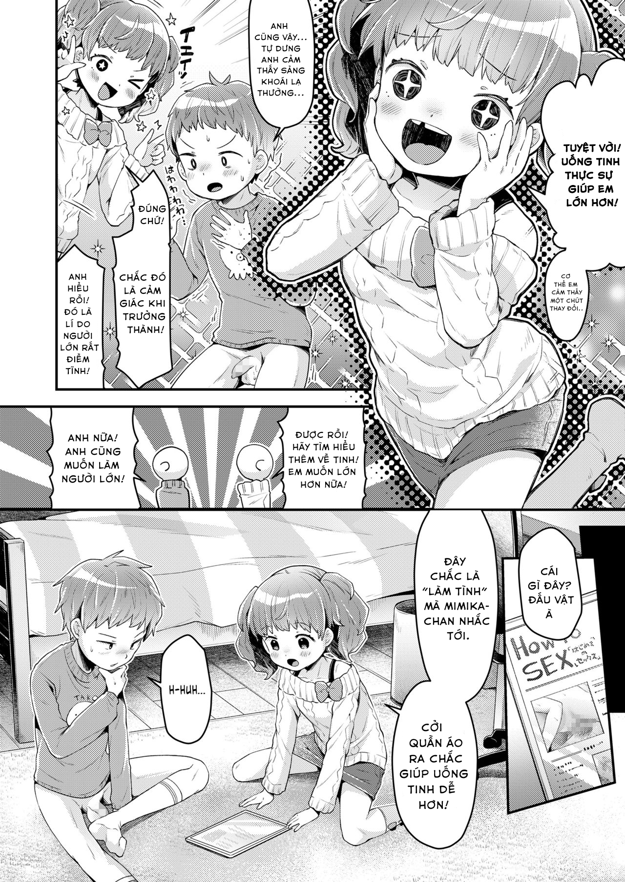 Đọc truyện hentai Issho ni Otona Training! - Oneshot