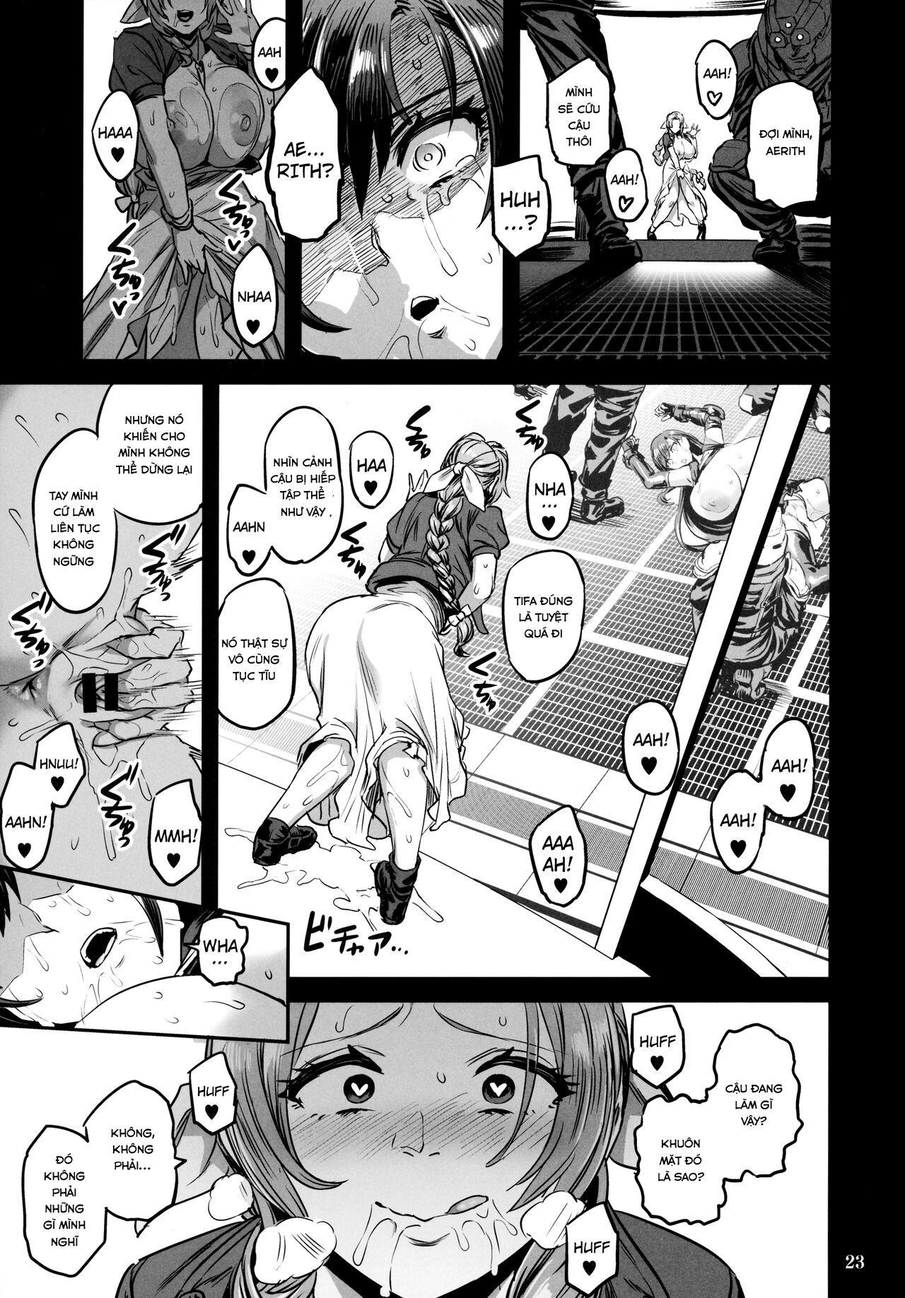 Đọc truyện hentai Deka Chichi Terrorist no Kousei Kouhai Jikken (Final Fantasy VII) - Oneshot