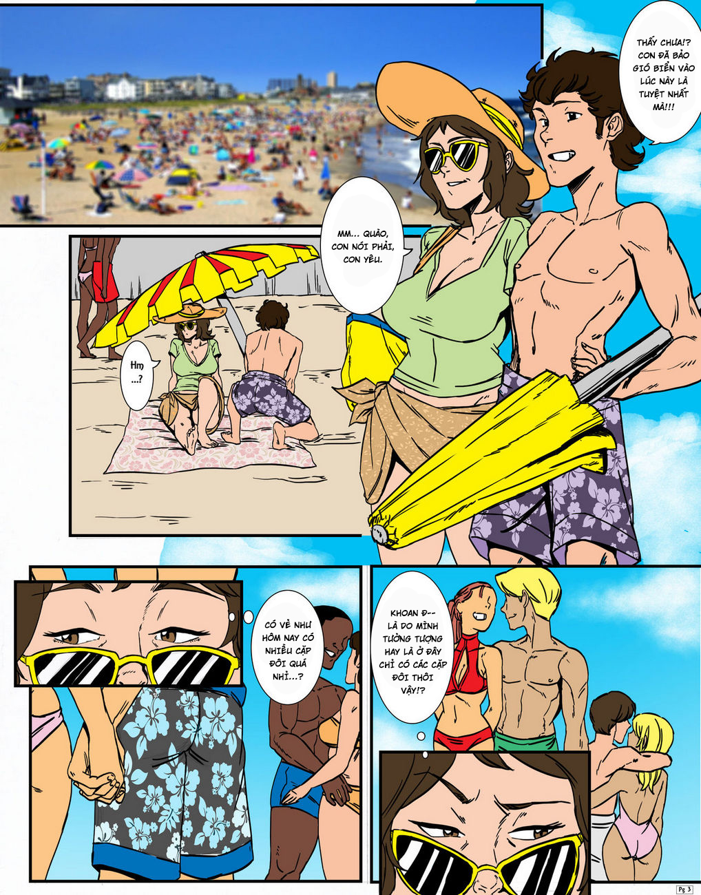 Đọc truyện hentai Mẹ và con trai vui đùa ở bãi biển - Oneshot