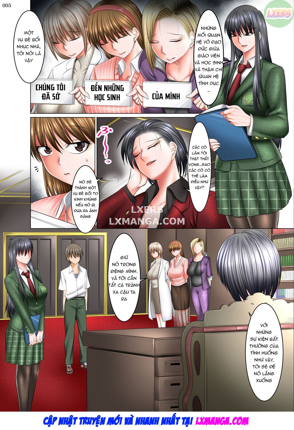 Đọc truyện hentai A World Where All Men But Me Are Impotent - Chap 4 - The School President & Student Council Member Mother | Daughter Edition