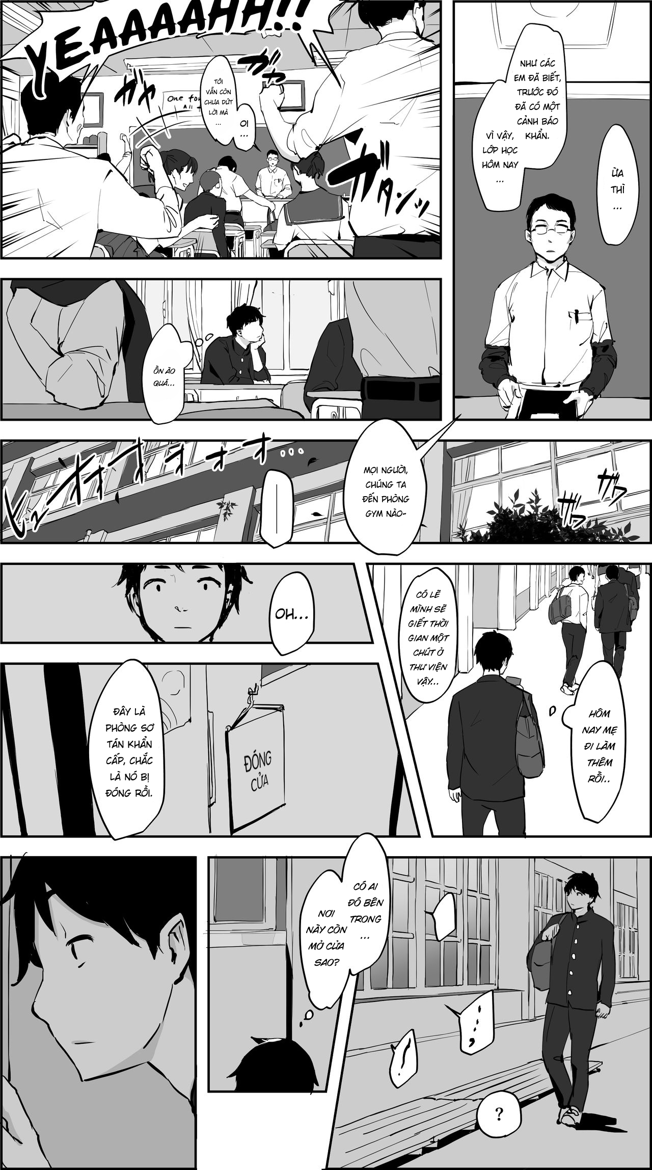Đọc truyện hentai Arashi no Mae no Toshoshitsu - Oneshot