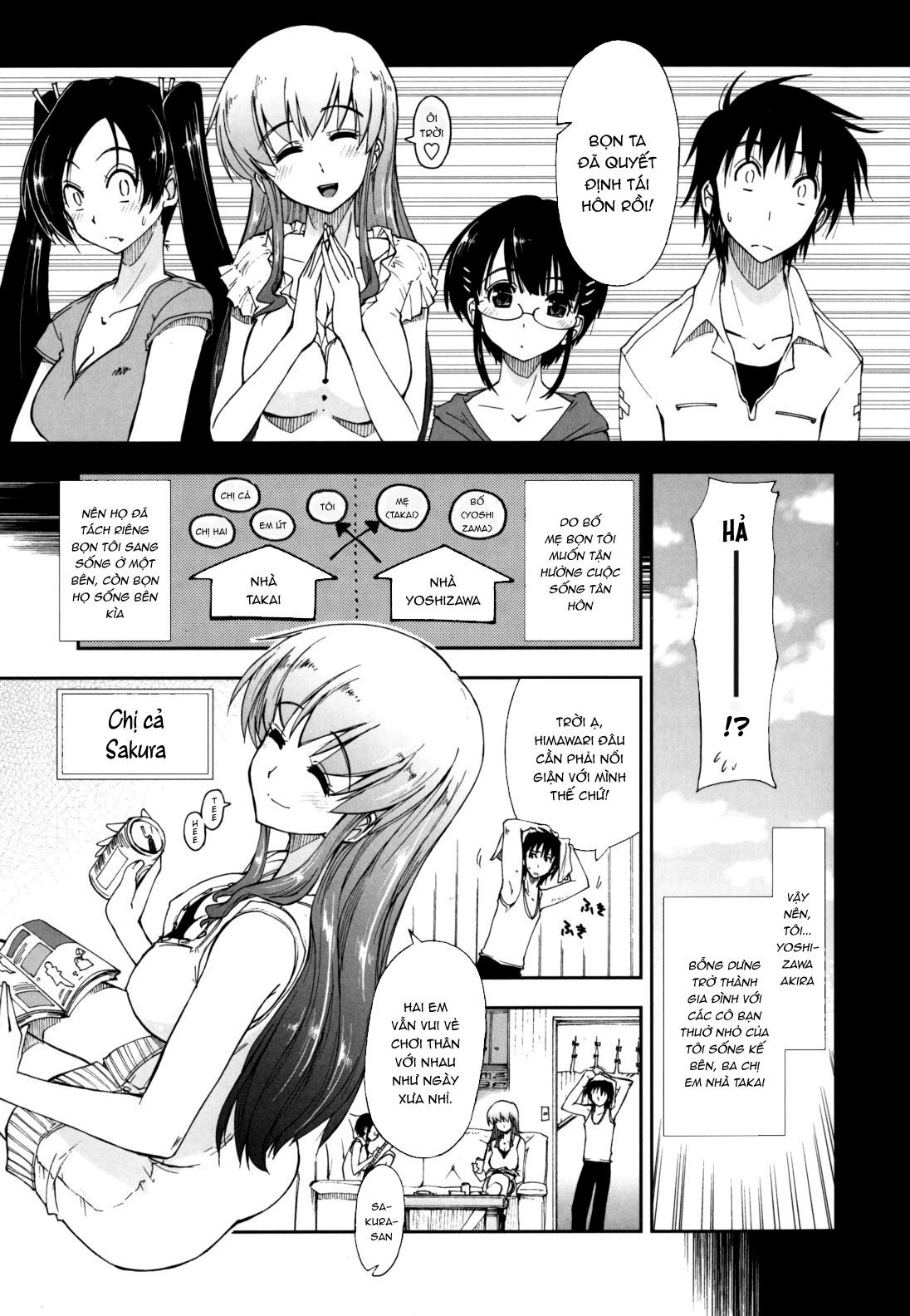 Đọc truyện hentai Sống chung cùng 3 chị em [Không Che] - Chap 1
