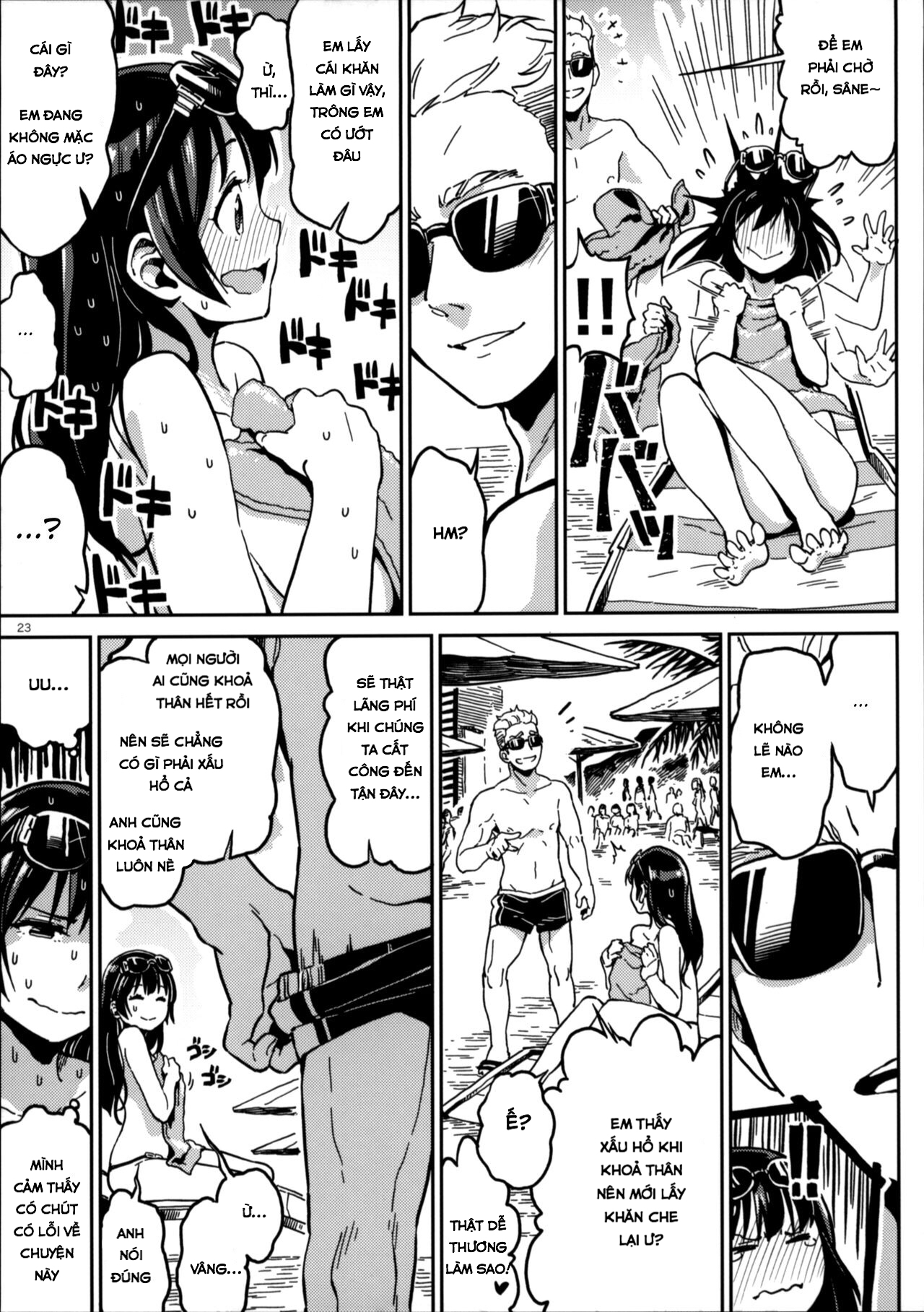 Đọc truyện hentai Nudist Beach Nite - Oneshot xém NTR