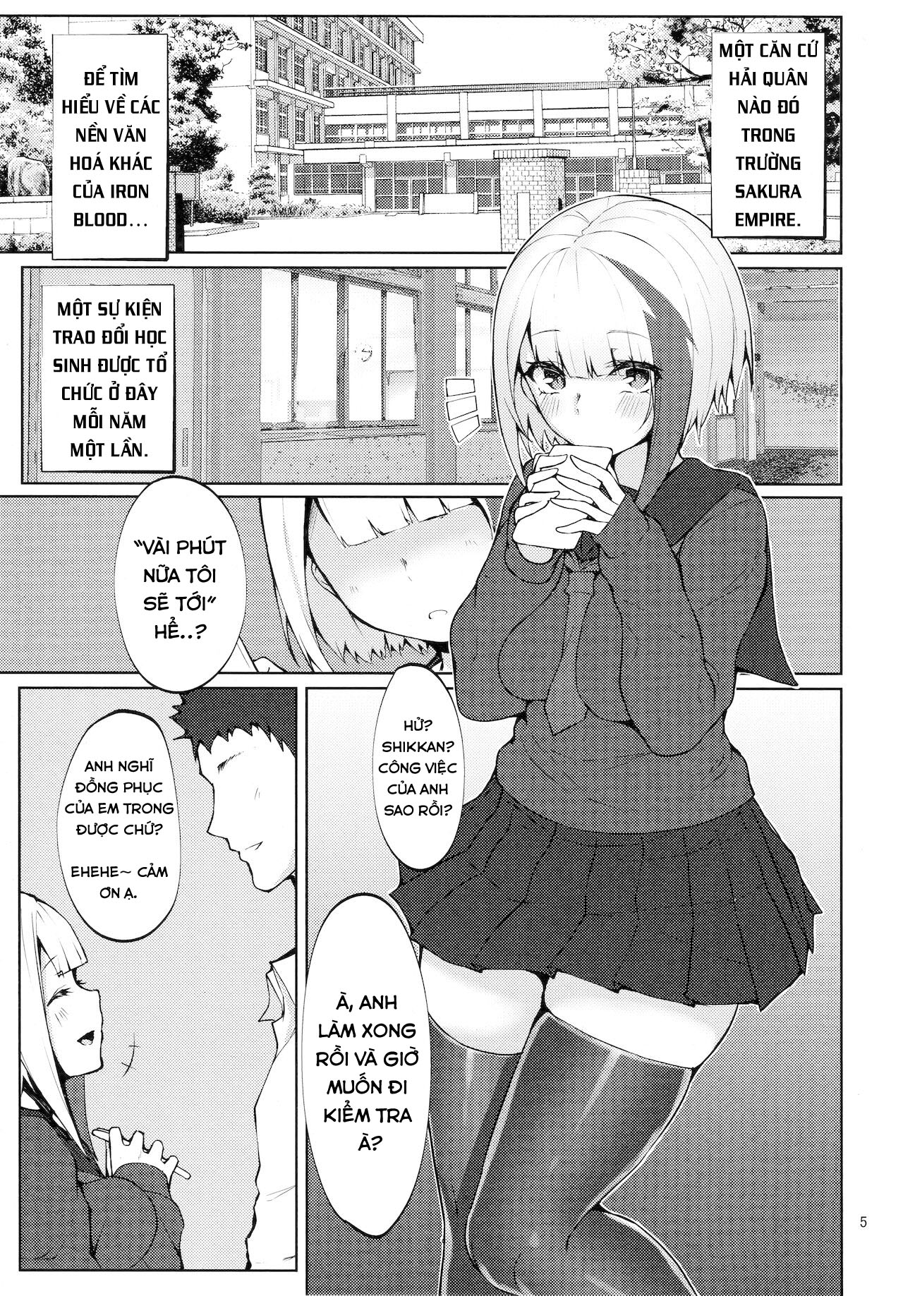 Đọc truyện hentai Anh có thích tàu chị em trong bộ đồng phục không? - Oneshot