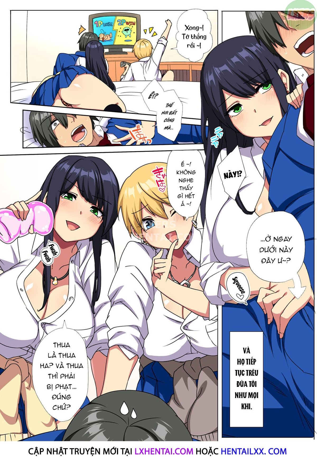 Đọc truyện hentai My Big Cock Is Getting Squeezed By Huge Breasted Bitch Gals!! - Chap 2 - [END]