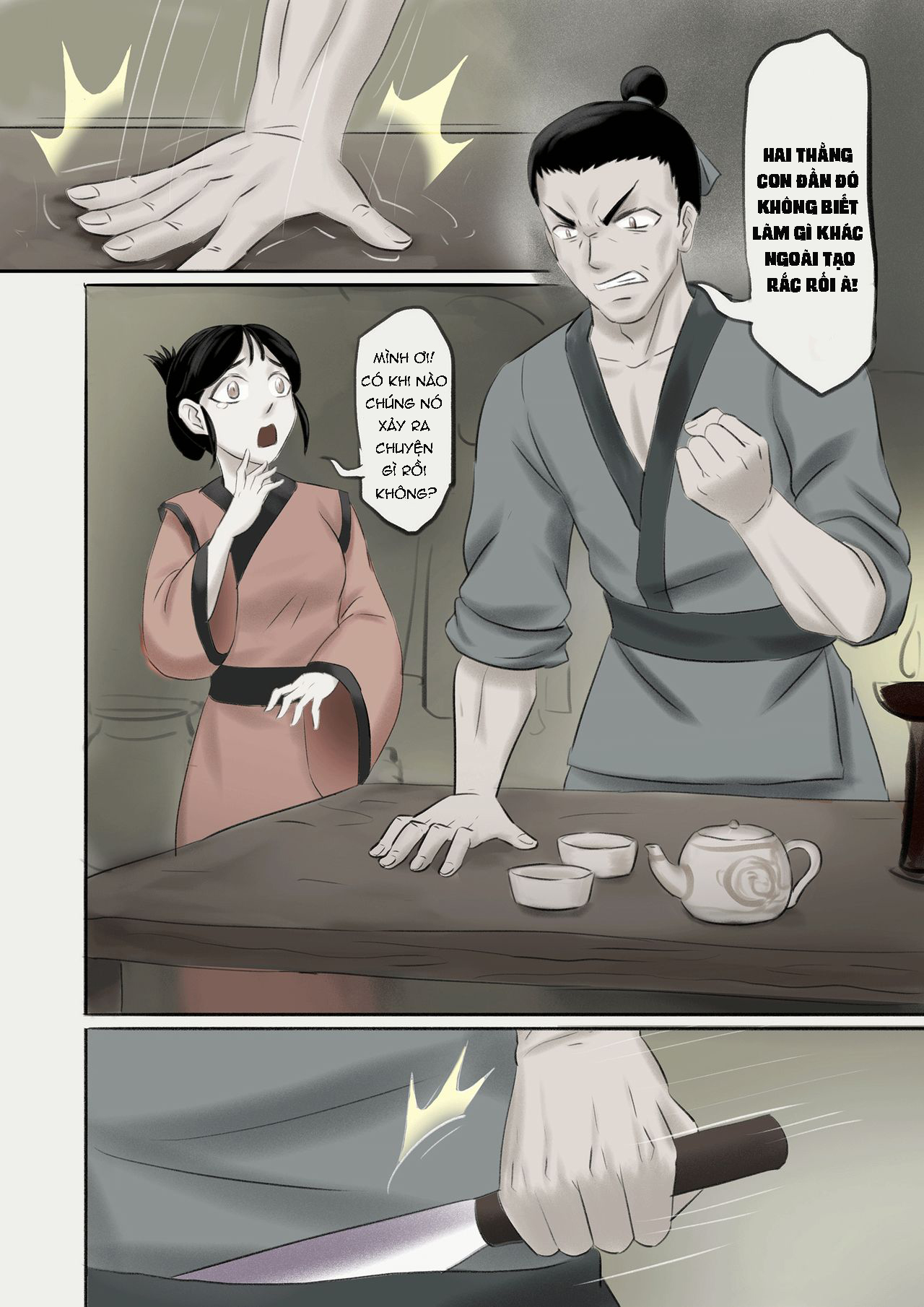 Đọc truyện hentai Ma nữ thức tỉnh - Chap 2 - Gia đình tan vỡ và con ku đỏ
