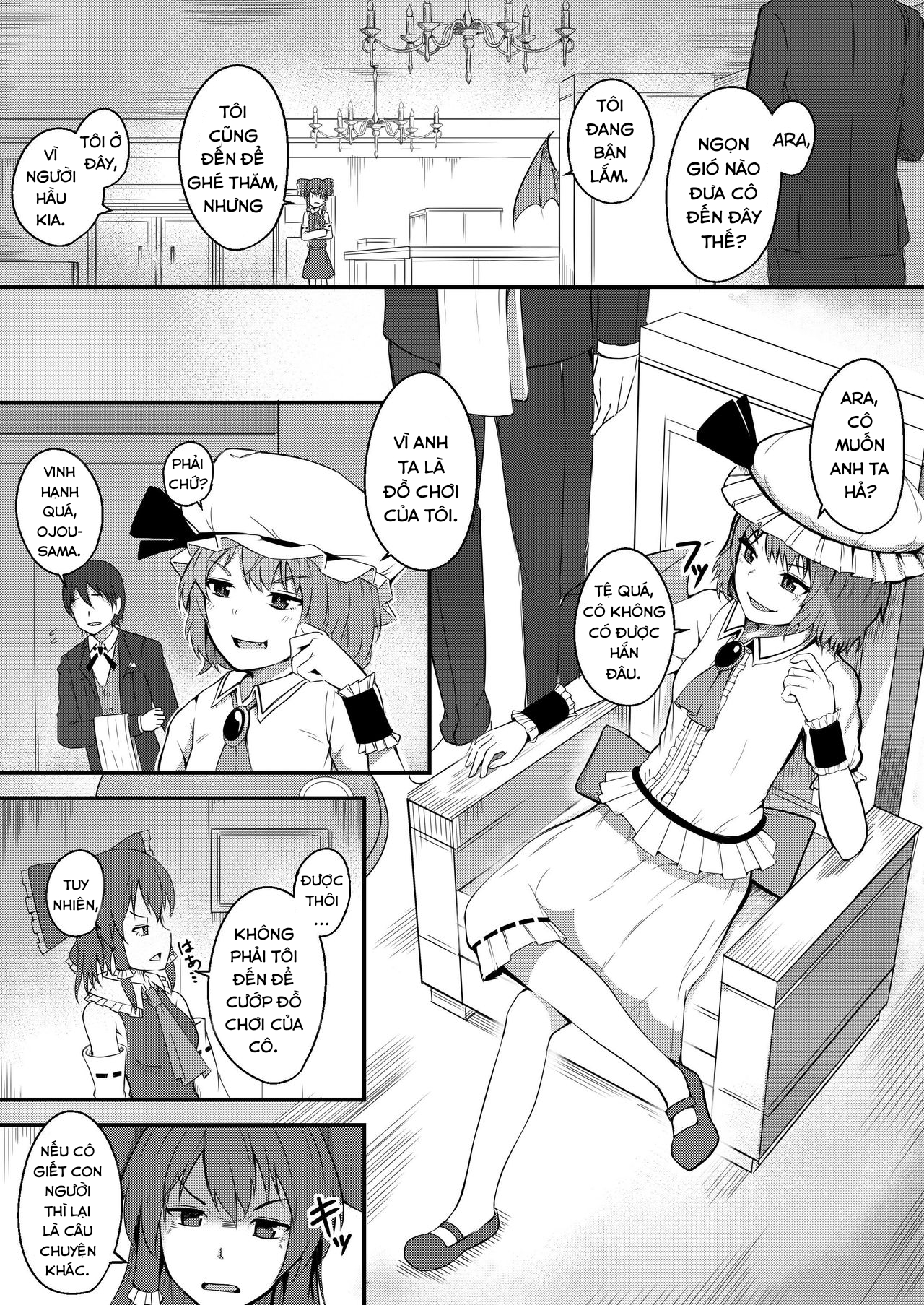 Đọc truyện hentai Kyuuketsu Reijou to Geboku Shitsuji (Touhou Project) - Oneshot
