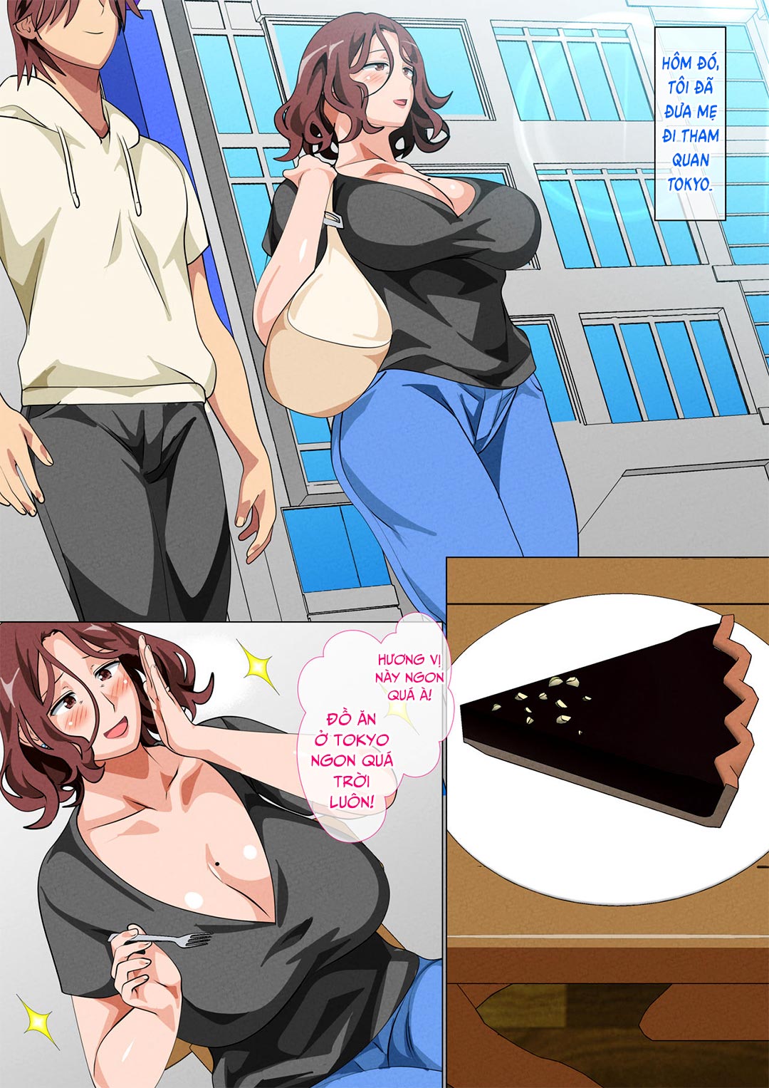 Đọc truyện hentai Mẹ ghé thăm con trai ở Tokyo - Chap 2
