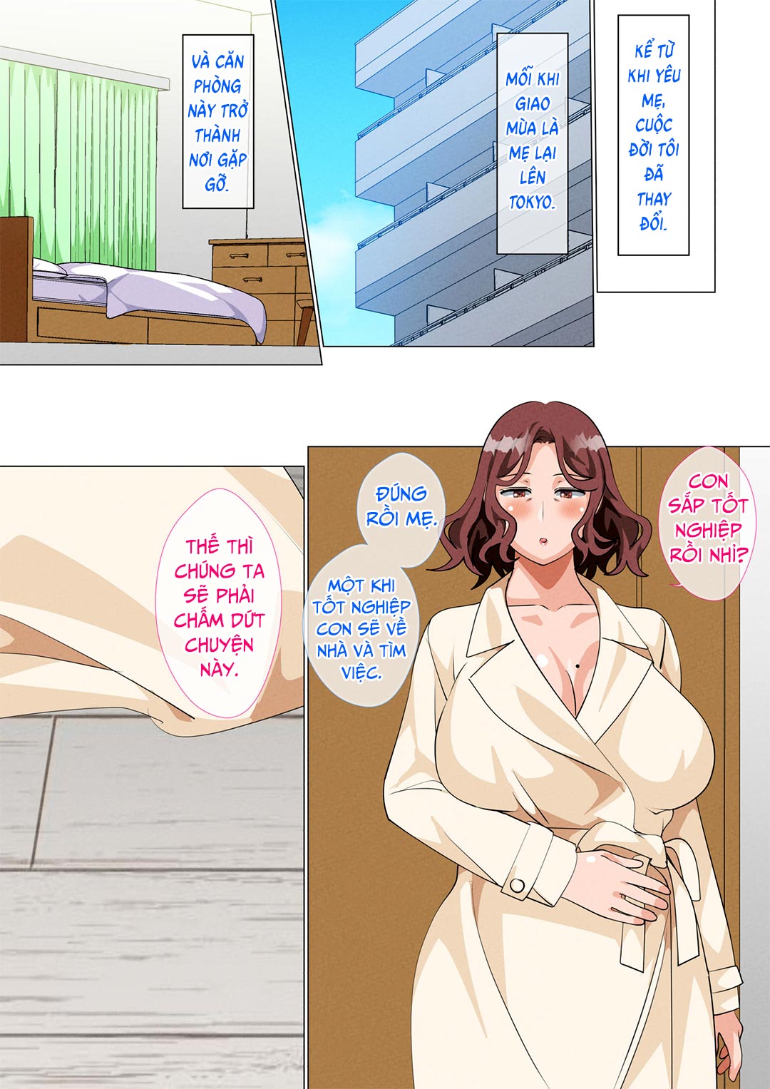 Đọc truyện hentai Mẹ ghé thăm con trai ở Tokyo - Chap 4
