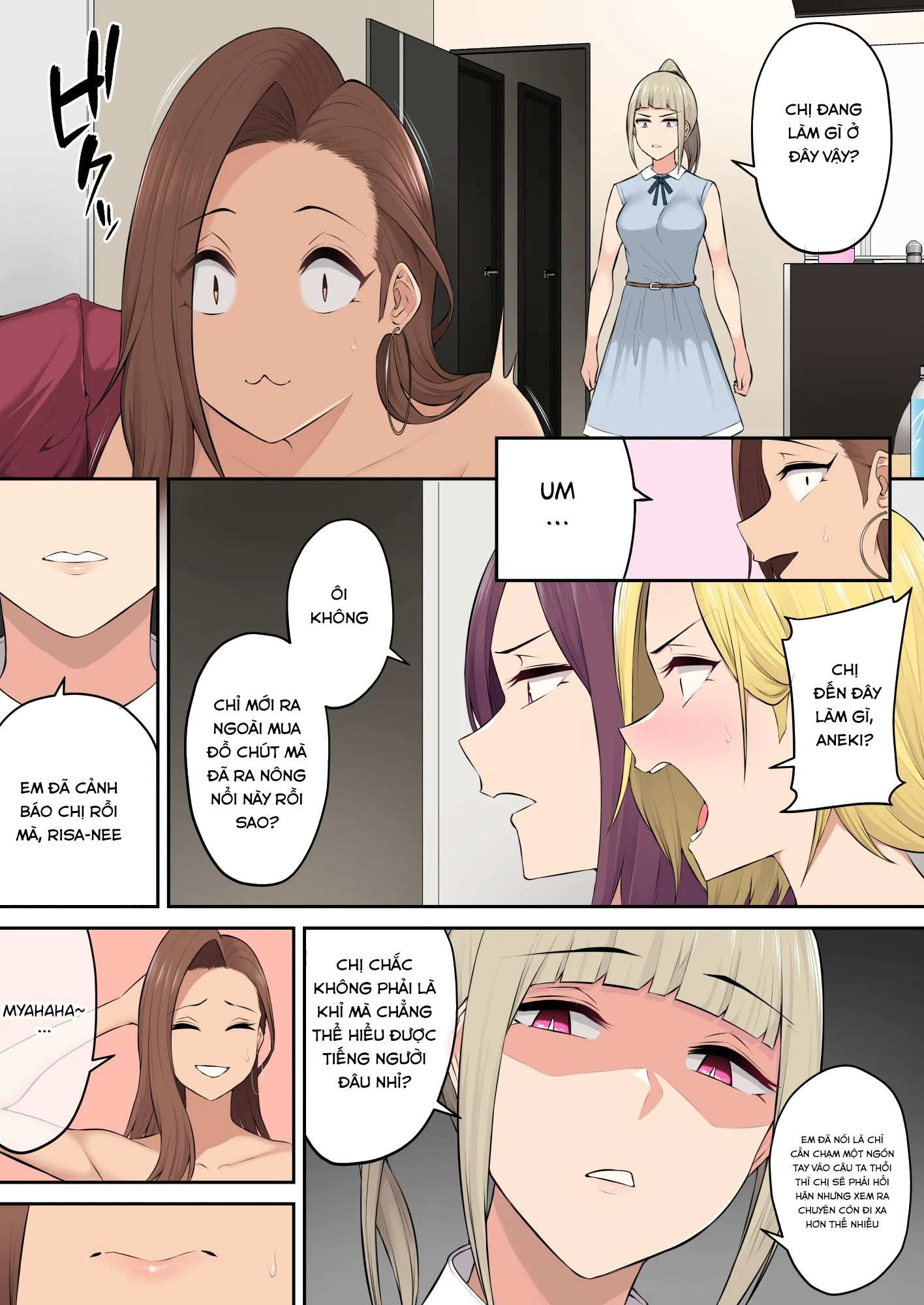 Đọc truyện hentai Imaizumi đưa cả bầy Gyaru về nhà mình - Chap 4.3
