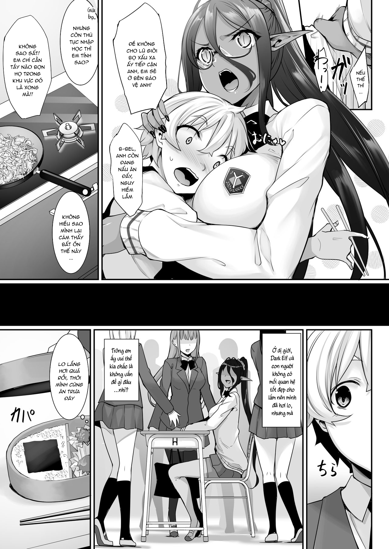Đọc truyện hentai Cô nàng Dark Elf vì quá yêu tôi mà theo đuổi tôi từ thế giới khác - Chap 2