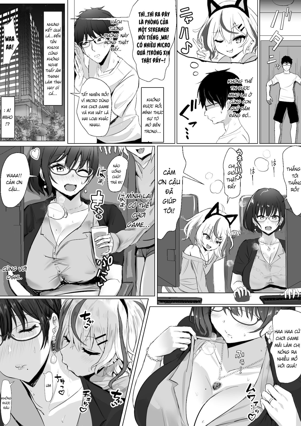 Đọc truyện hentai Câu chuyện về cô vợ otaku bị một thằng nhóc idol streamer vụng trộm - Chap 3