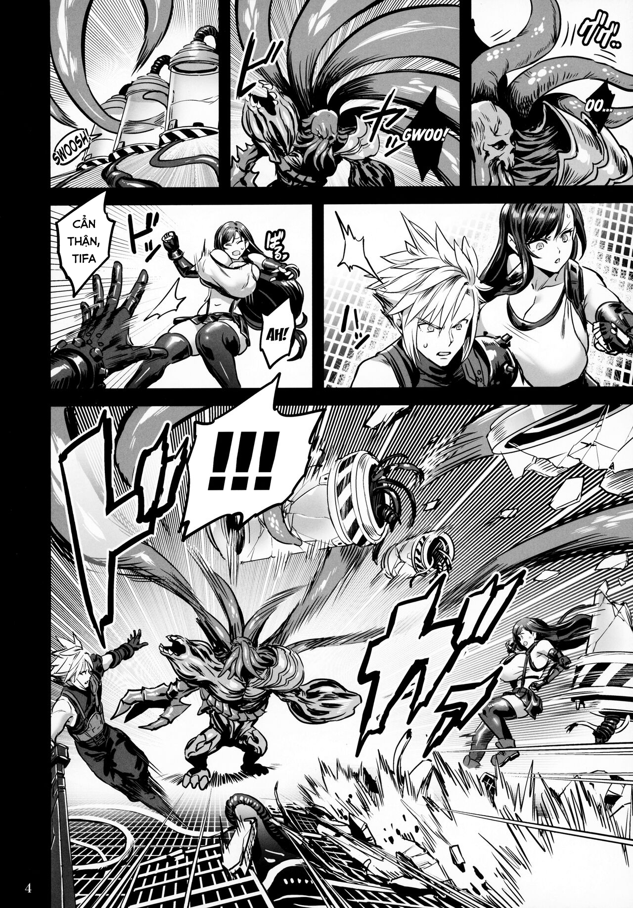 Đọc truyện hentai Deka Chichi Terrorist no Kousei Kouhai Jikken (Final Fantasy VII) - Oneshot