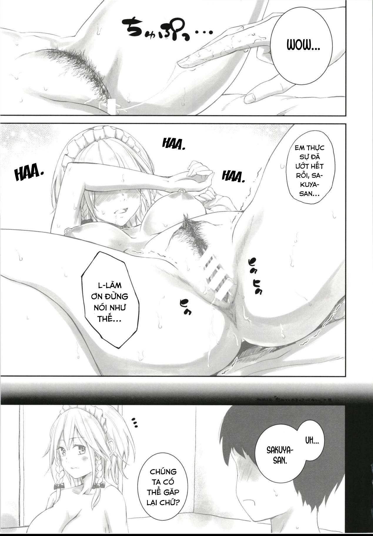 Đọc truyện hentai Sakuya to sonogo (Touhou Project) - Oneshot